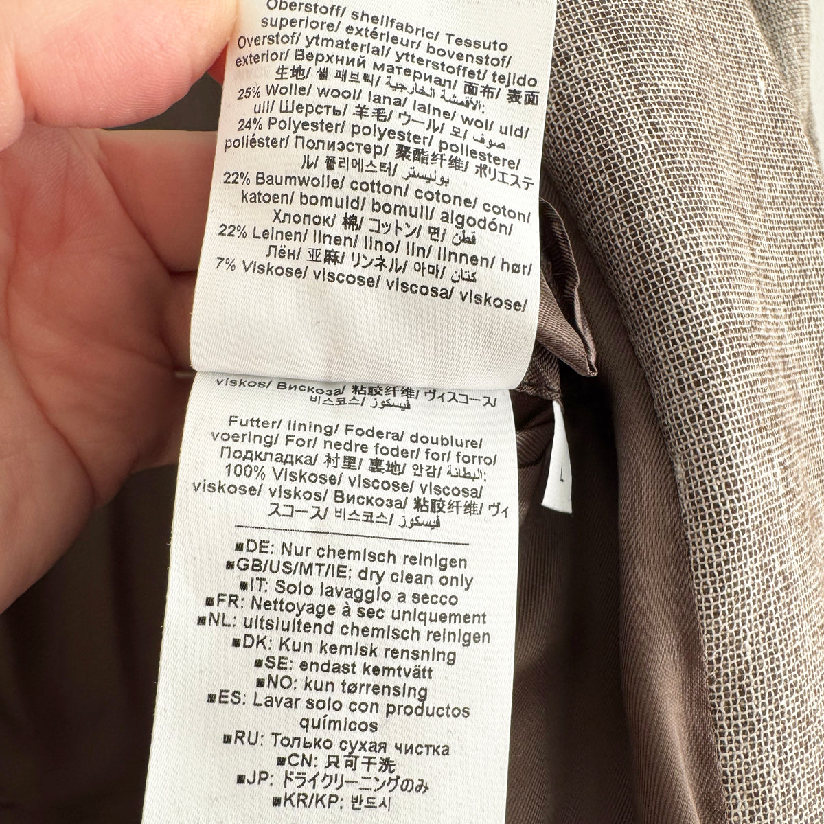 Closed Wool/Linen Blazer in Stone, size Large