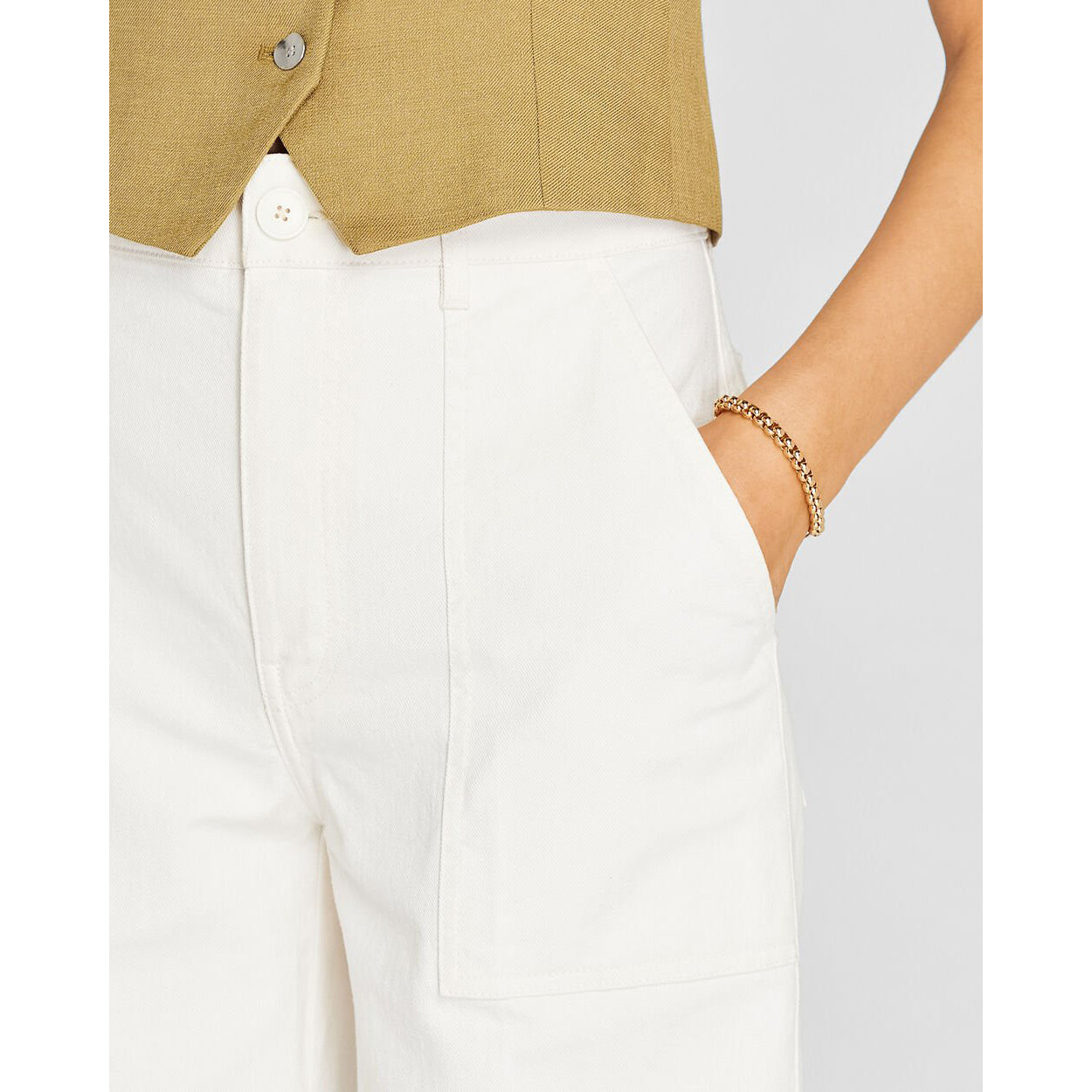 Club Monaco Utility Pant in Ivory, size 8