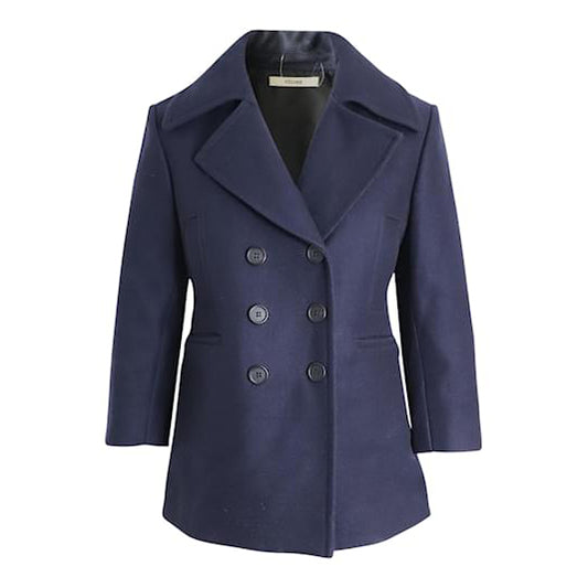 Celine Navy Wool Pea Coat, size 40 (fits like a 6/8)