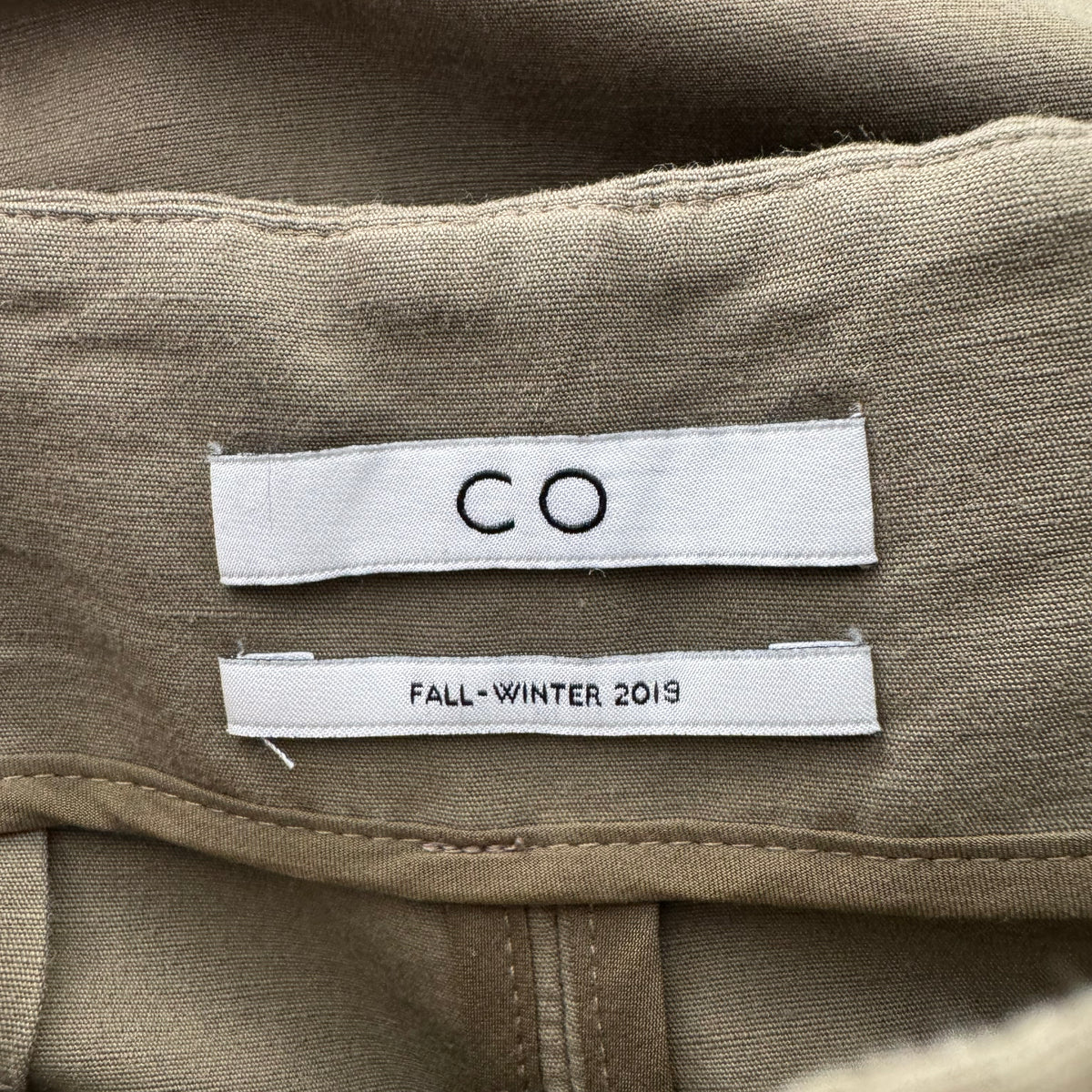 CO Cotton/Linen Wide Leg Culottes in Khaki Green, Size Large (fits Medium)