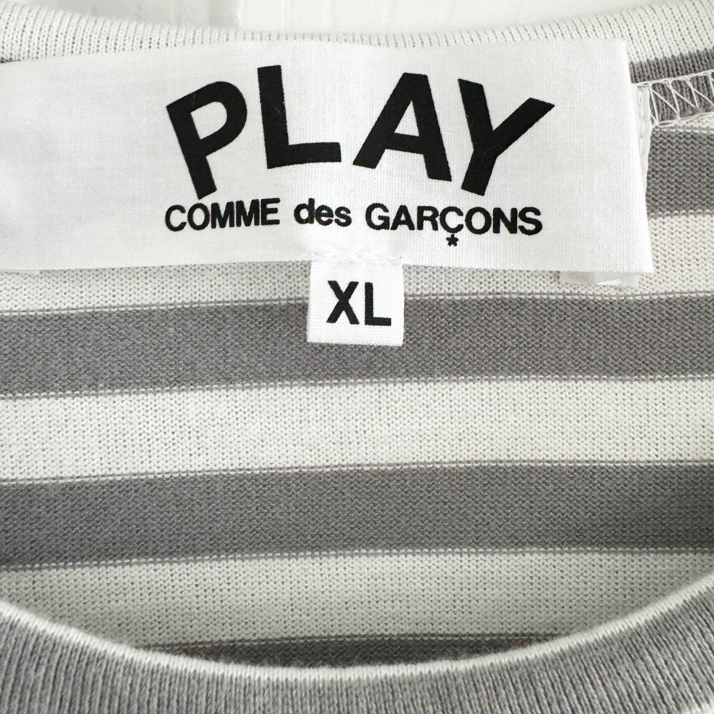 ** MENS ** Comme Des Garcons PLAY Striped tee, size XL (fits size large)