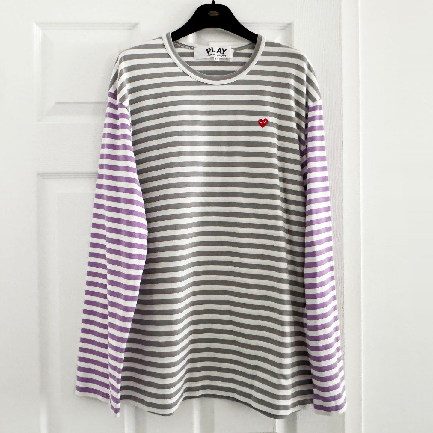 ** MENS ** Comme Des Garcons PLAY Striped tee, size XL (fits size large)