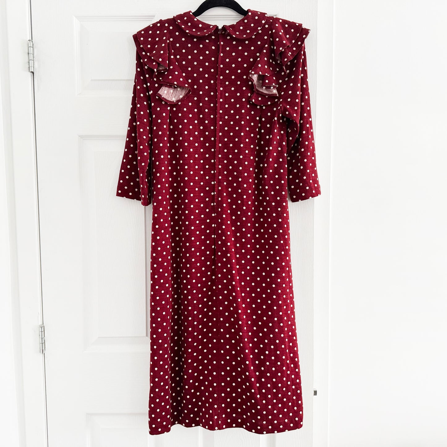 Comme des Garcons Girl Polka Dot Dress in Dark Red (Burgundy), Size Small