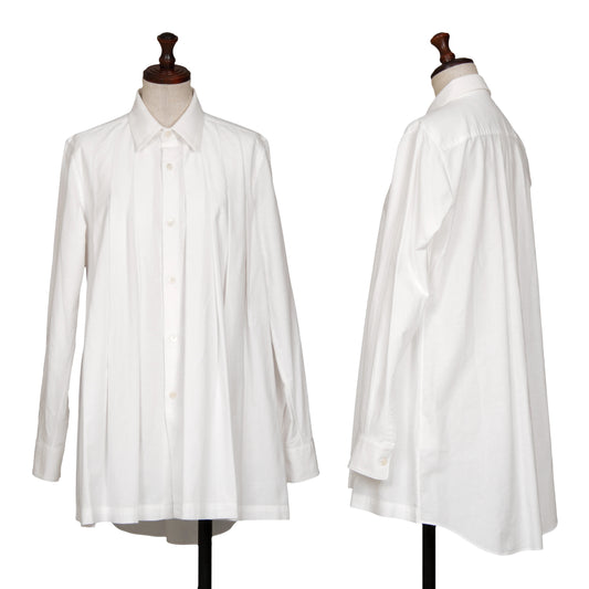 Comme Des Garcons Chemise boutonnée plissée blanche, taille petite (convient à Medium)
