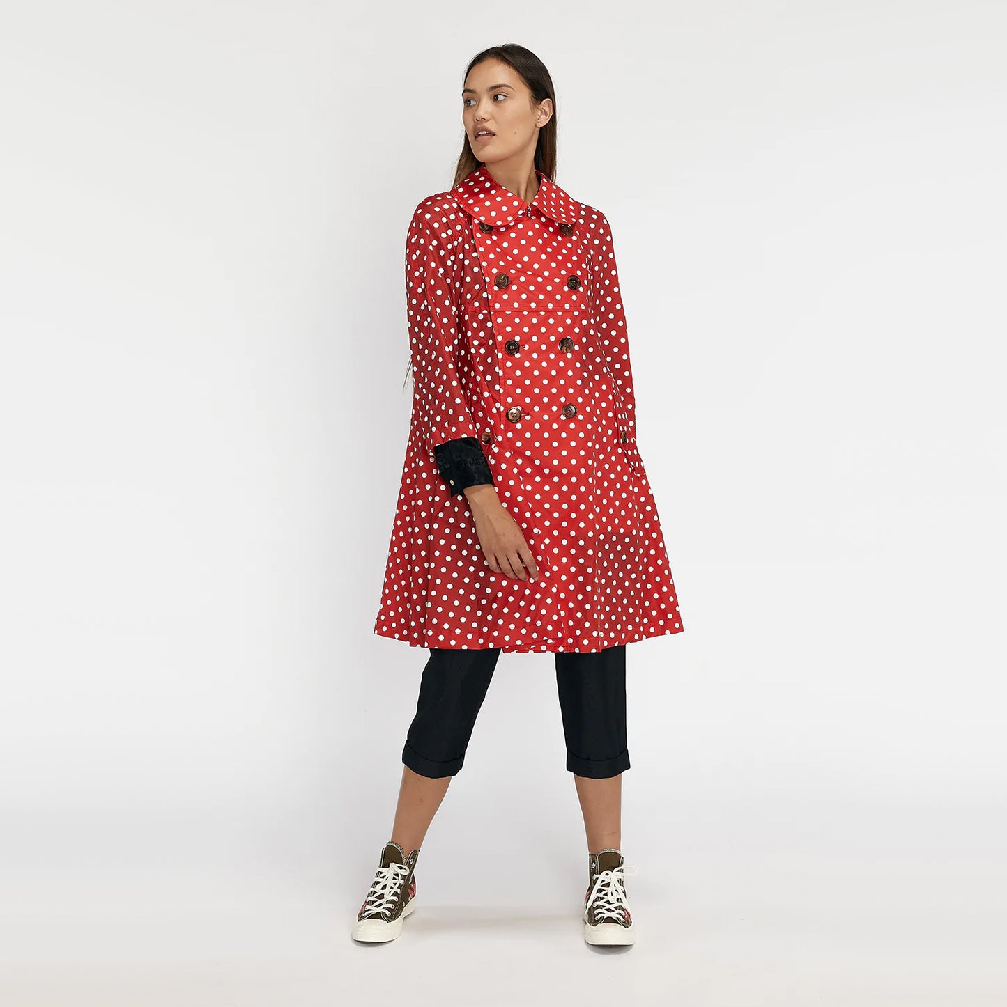 Comme Des Garcons Girl Red Polka Dot Rain Jacket, taille Moyenne