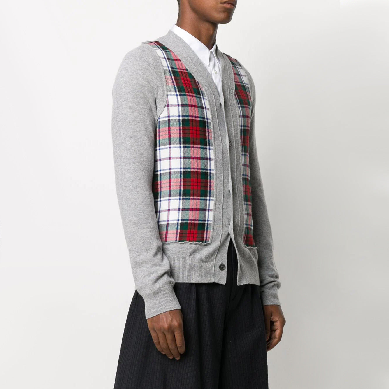 Comme des Garcons Shirt Cardigan à panneaux à carreaux, Taille Moyenne (**MENS** - s'adapte comme un m/l femme)