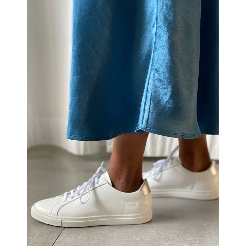 Common Projects Retro Low Sneaker in White, size 40 (fits 10.5)