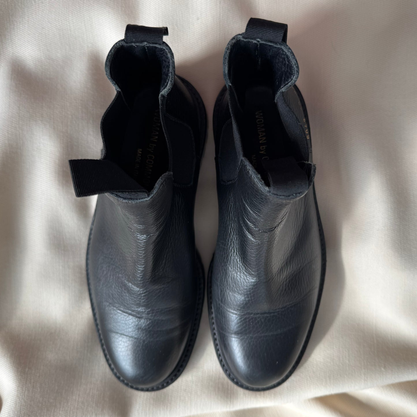 Common Projects Pebbled Leather Chelsea Boots, size 36