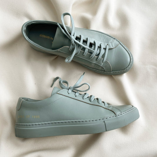 Common Projects Achilles Low Sneakers in Green, size 37