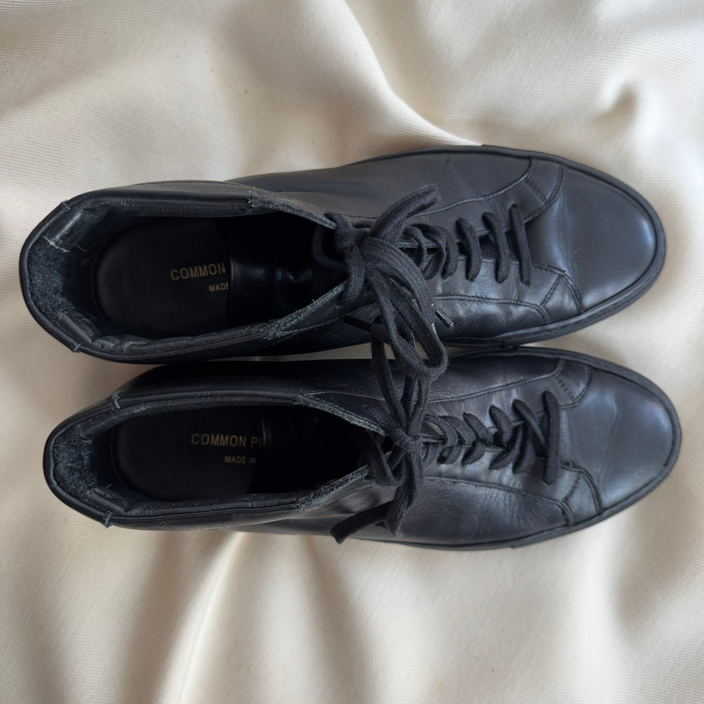 ** MENS ** Common Projects Original Achilles Mid Sneakers in Black, size 41