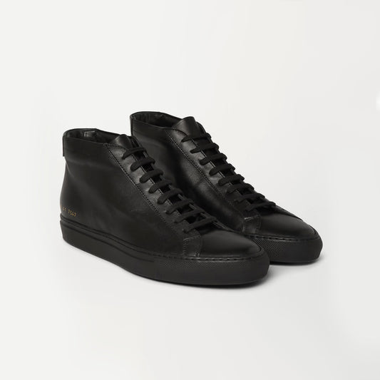 ** MENS ** Common Projects Original Achilles Mid Sneakers in Black, size 41