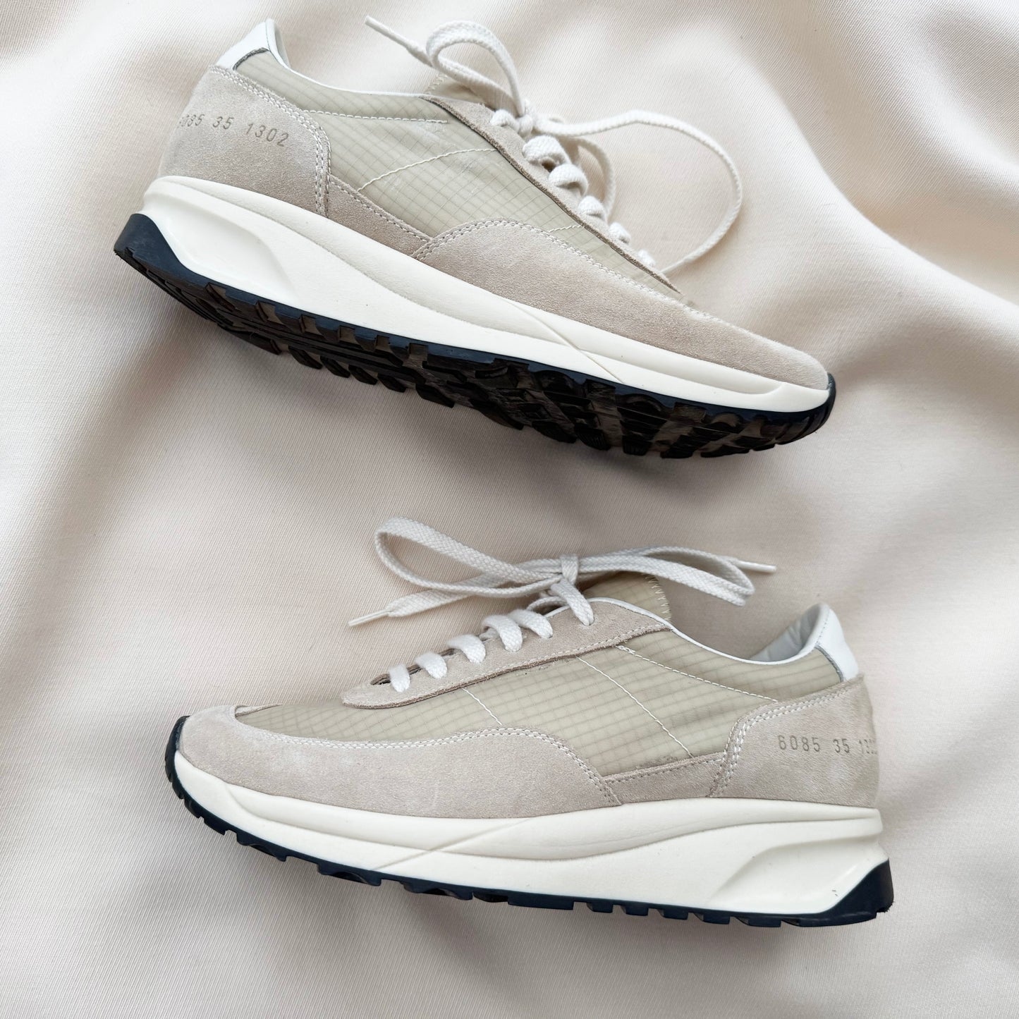 Common Projects Track 80 Sneaker in Tan, size 35