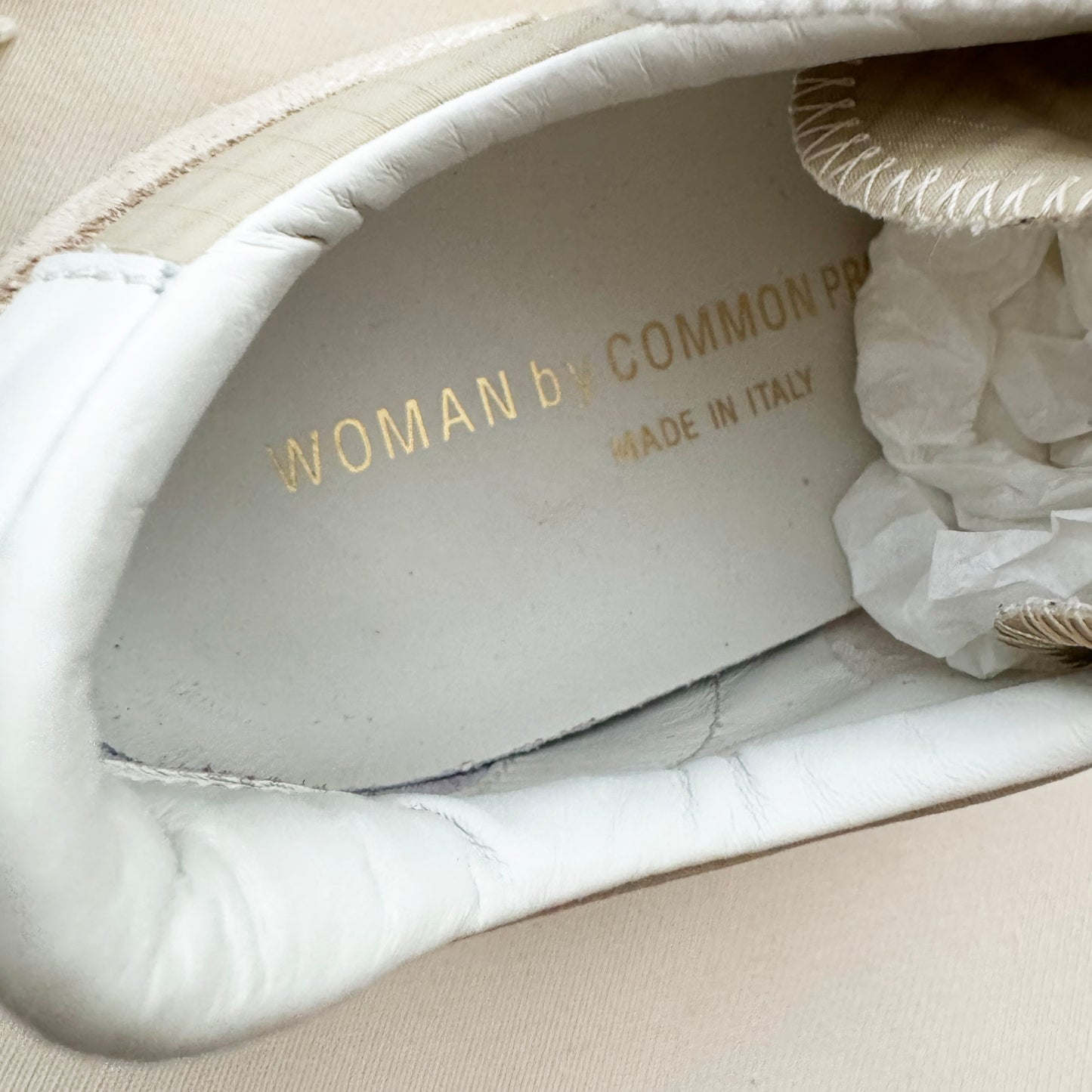 Common Projects Track 80 Sneaker in Tan, size 35