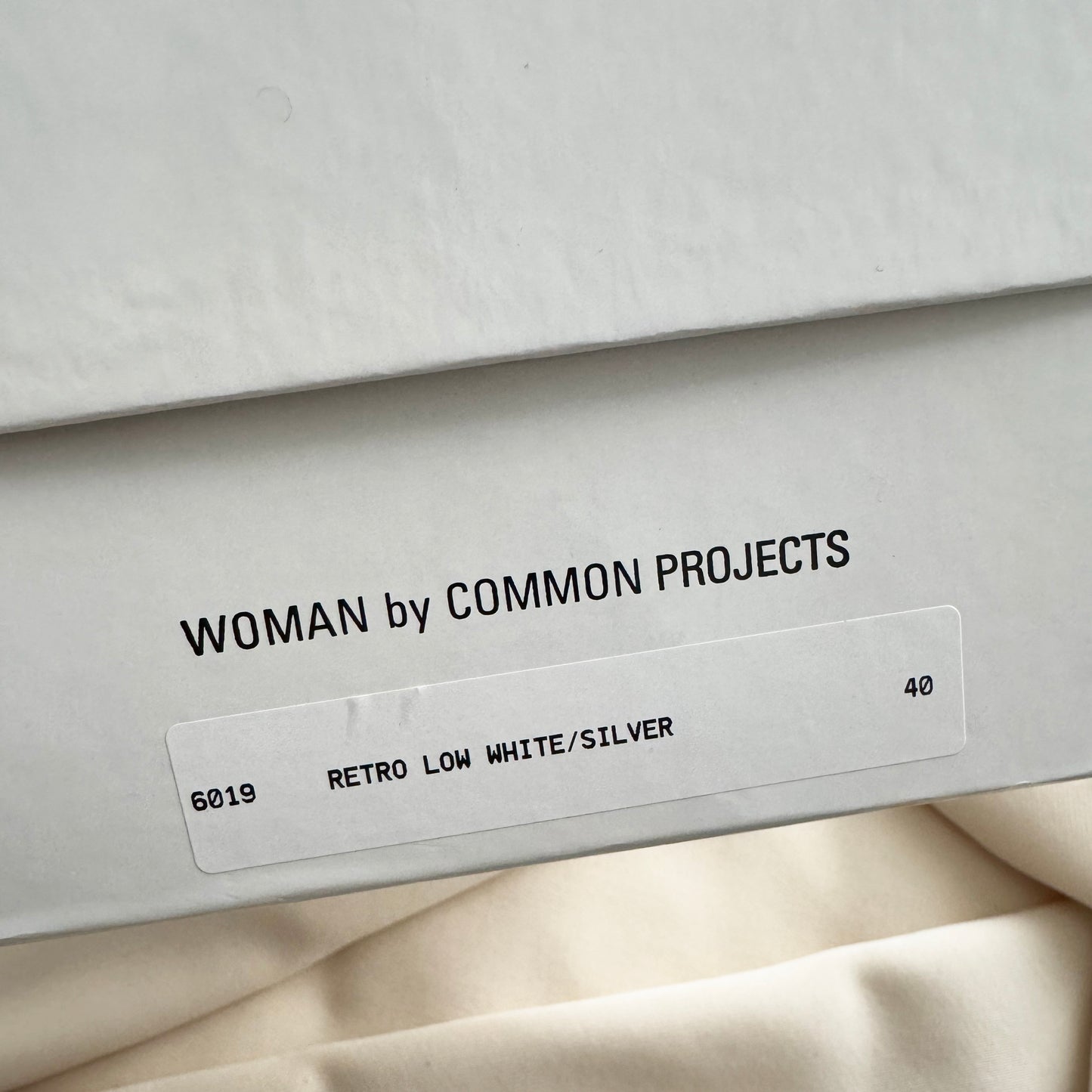 Common Projects Retro Low Sneaker in White, size 40 (fits 10.5)