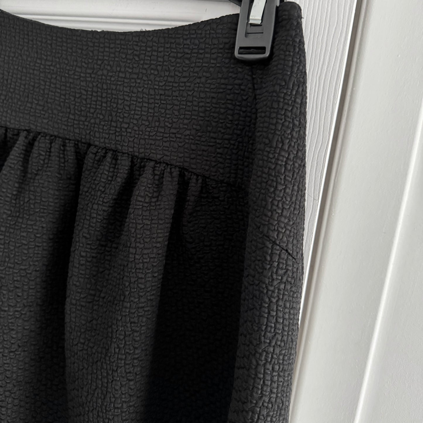 Comrags Textured A-line Skirt in Black, size XS