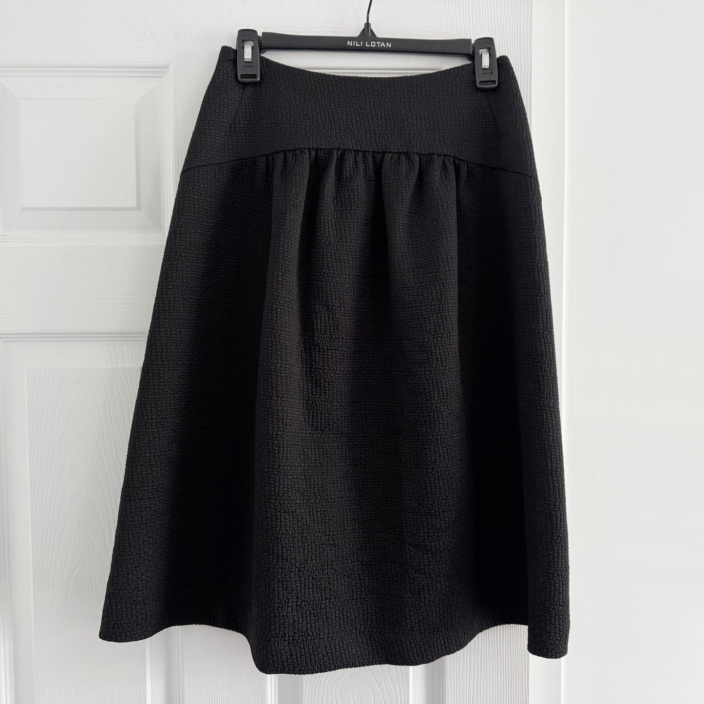 Comrags Textured A-line Skirt in Black, size XS