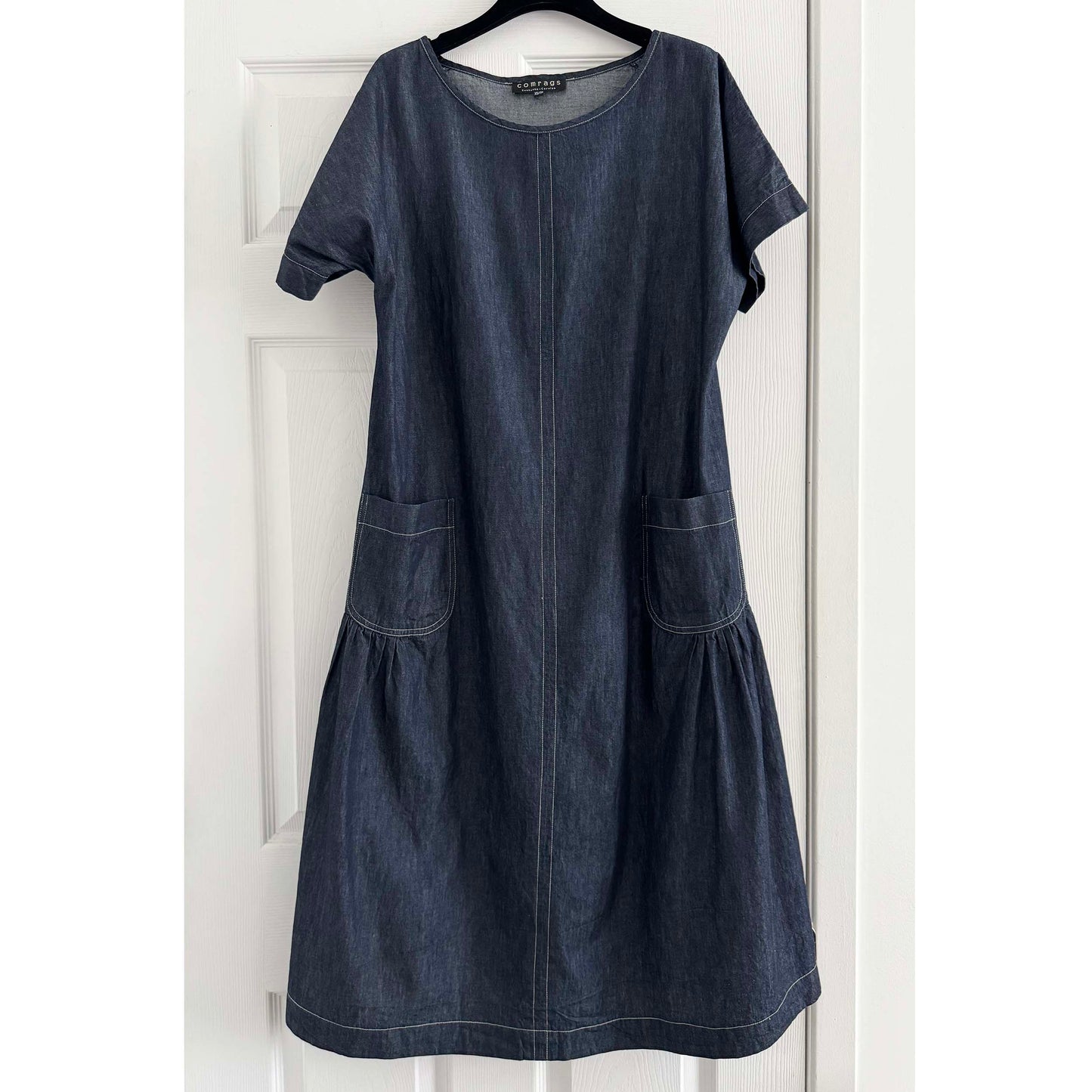 Comrags Chambray Short Sleeve Dress, size XS