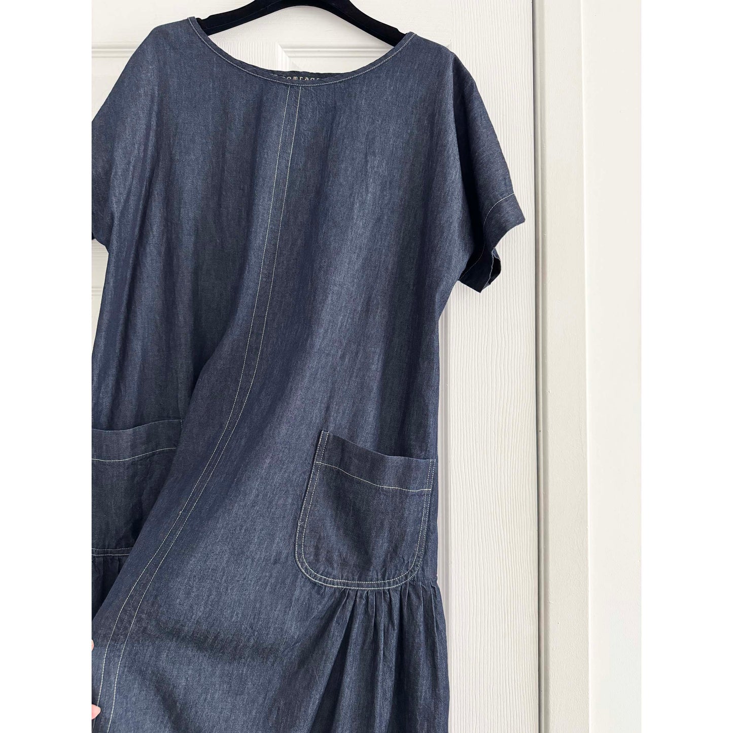 Comrags Chambray Short Sleeve Dress, size XS