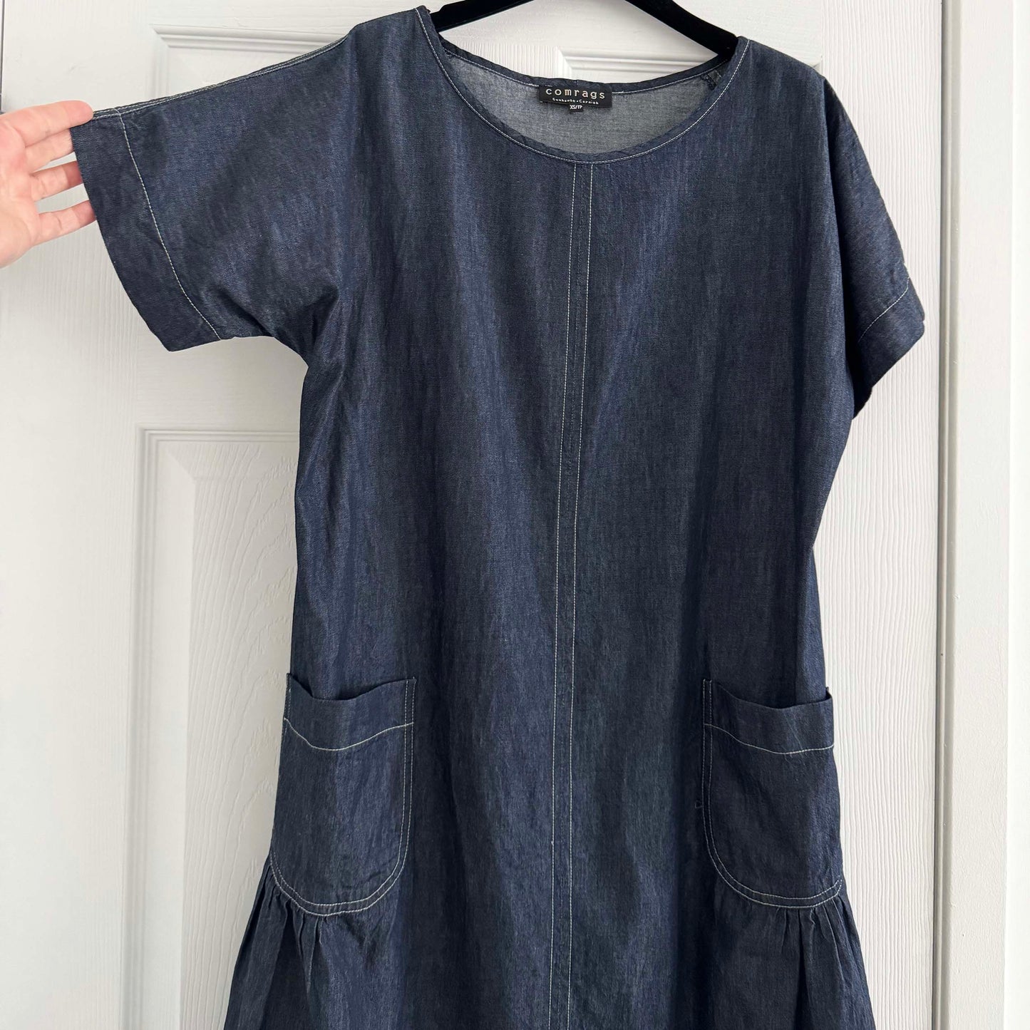 Comrags Chambray Short Sleeve Dress, size XS