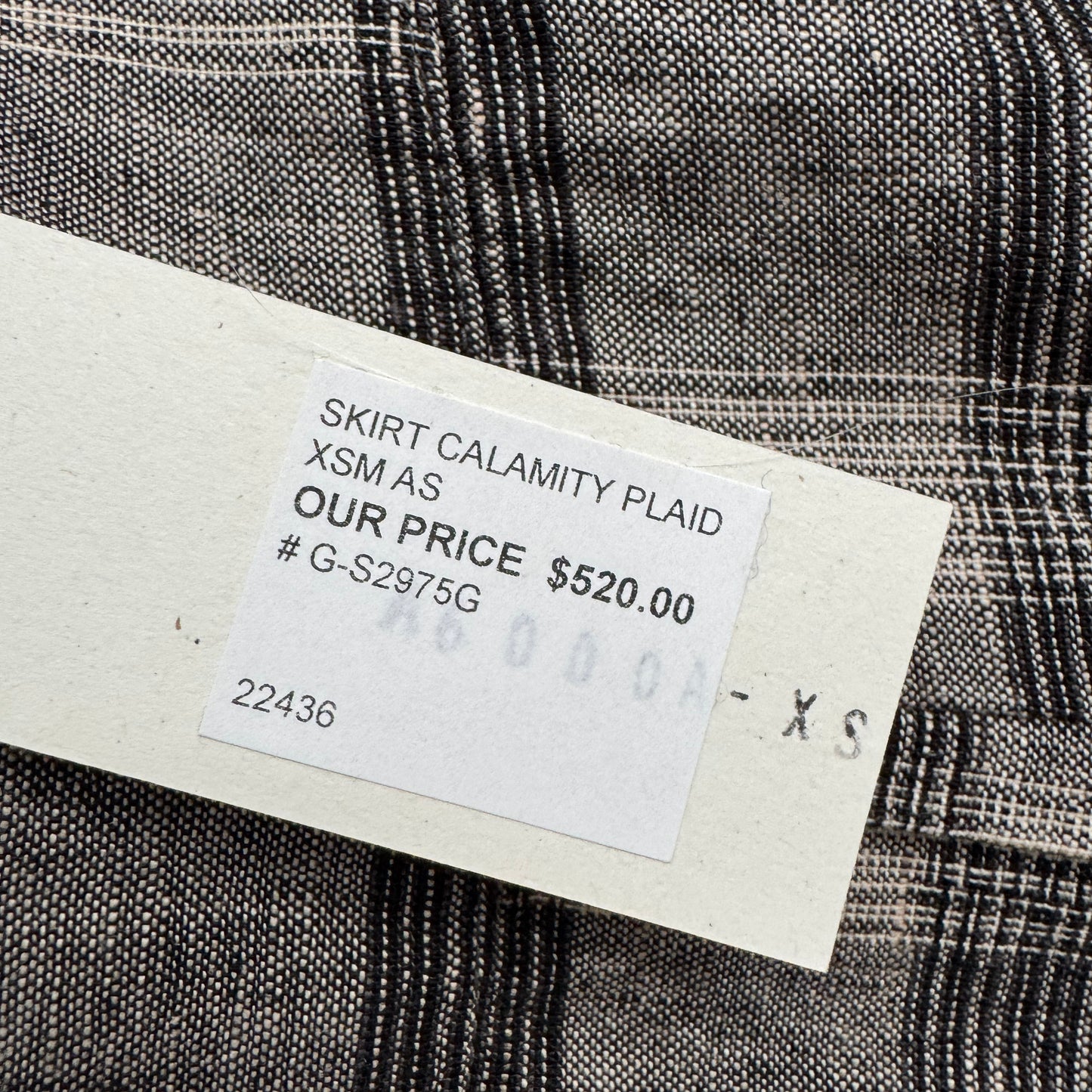 Comrags "Calamity" Pleated Plaid Skirt, size XS