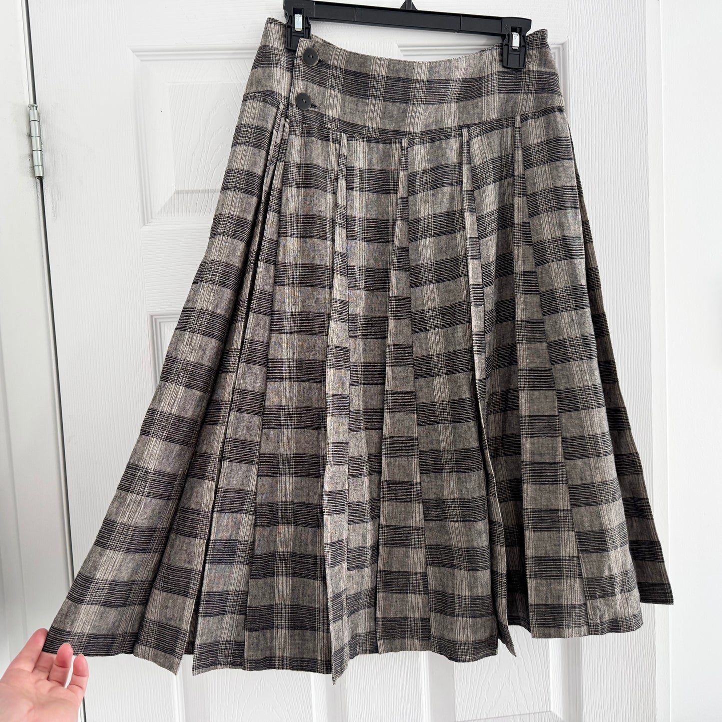 Comrags "Calamity" Pleated Plaid Skirt, size XS