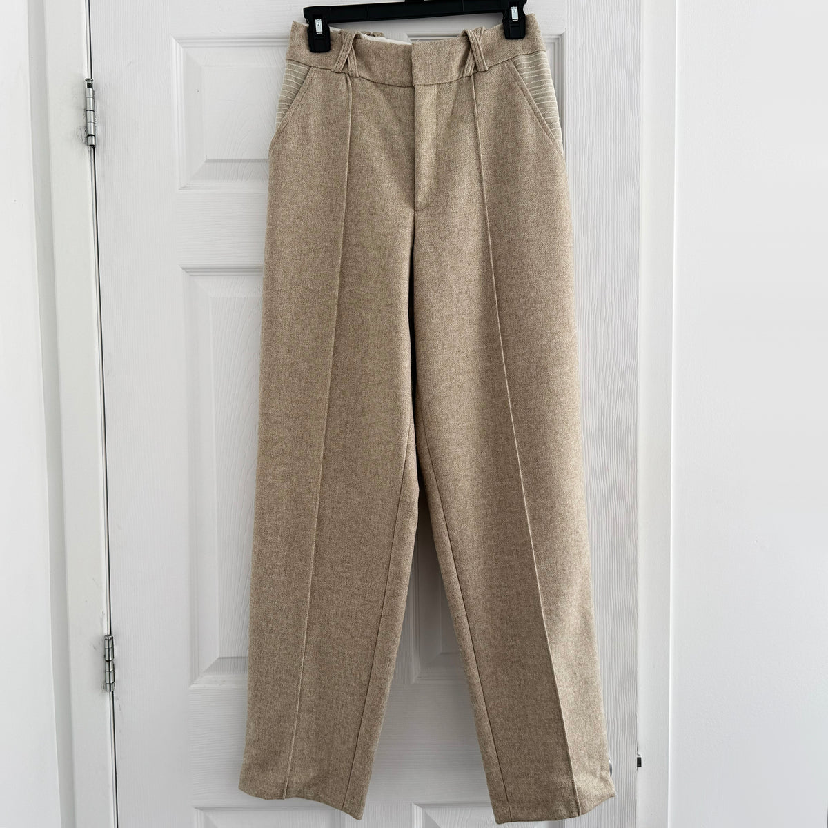 Contessa Mills "Aconitum" Wool Trouser in Beige, size 4 (fits like size 2)