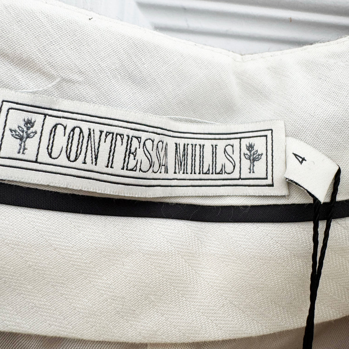Contessa Mills "Aconitum" Wool Trouser in Beige, size 4 (fits like size 2)