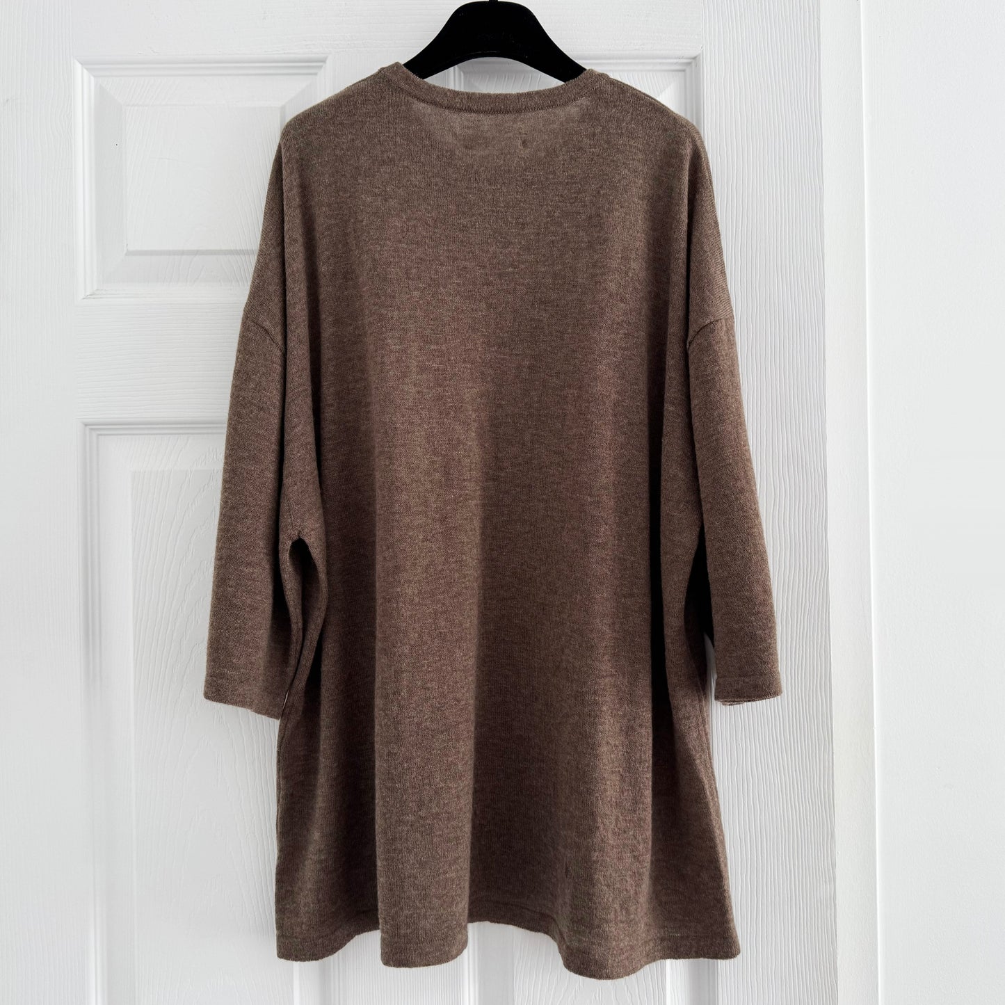 Cordera Merino Wool Oversized T-shirt in Taupe, One Size Only