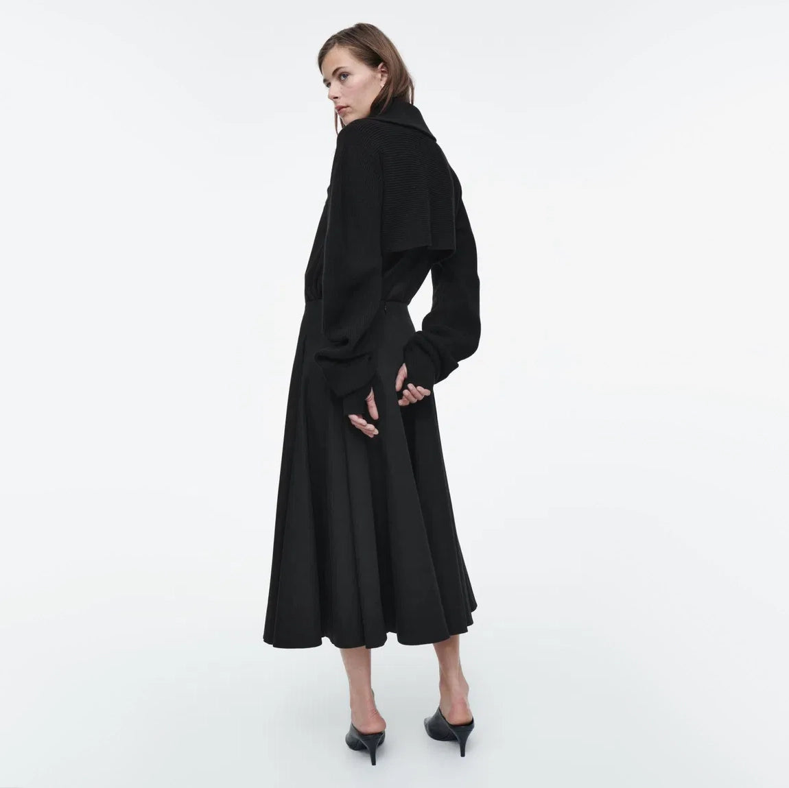 COS Cropped Shrug in Black, size XS/S