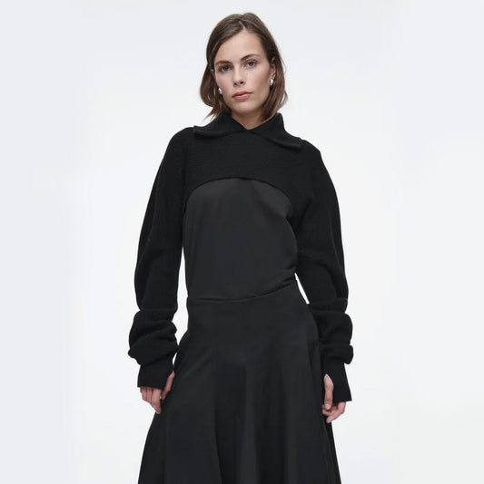COS Cropped Shrug in Black, size XS/S