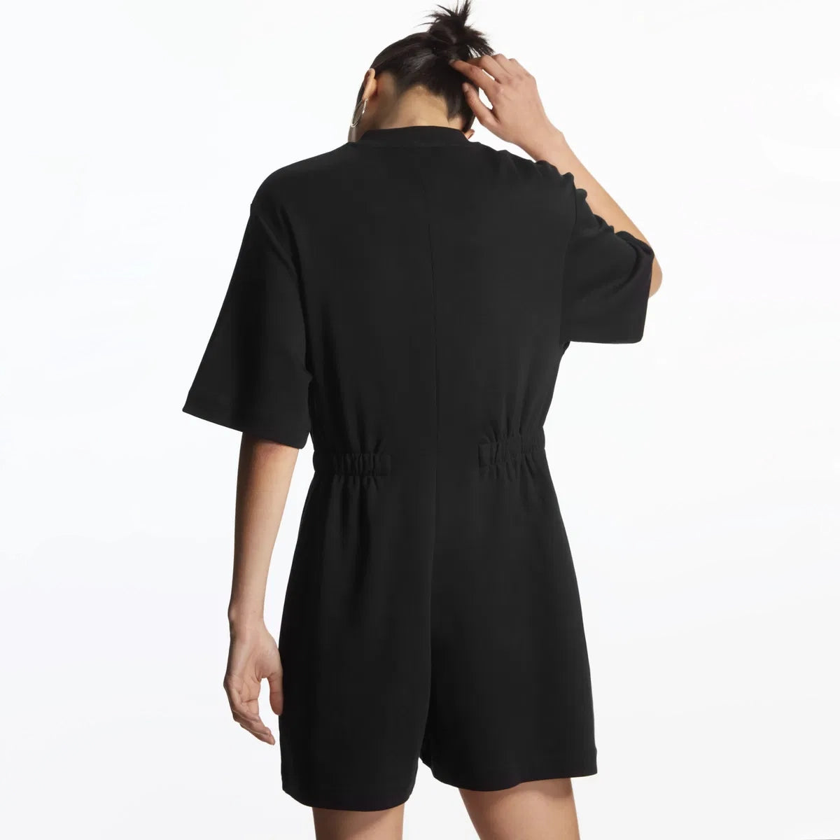 COS Zip-Up Playsuit in Black, Size Large