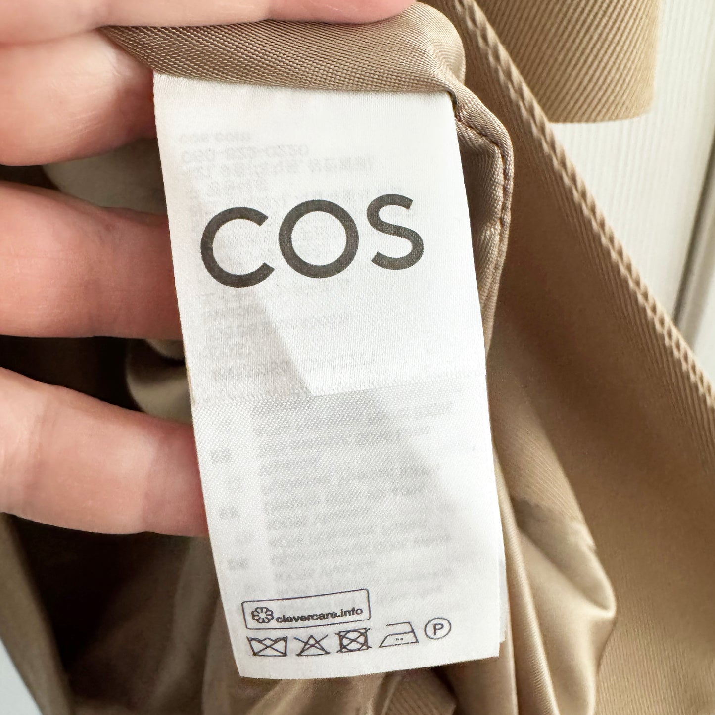 COS Trapeze Wool-Blend Jacket in Beige, size 6