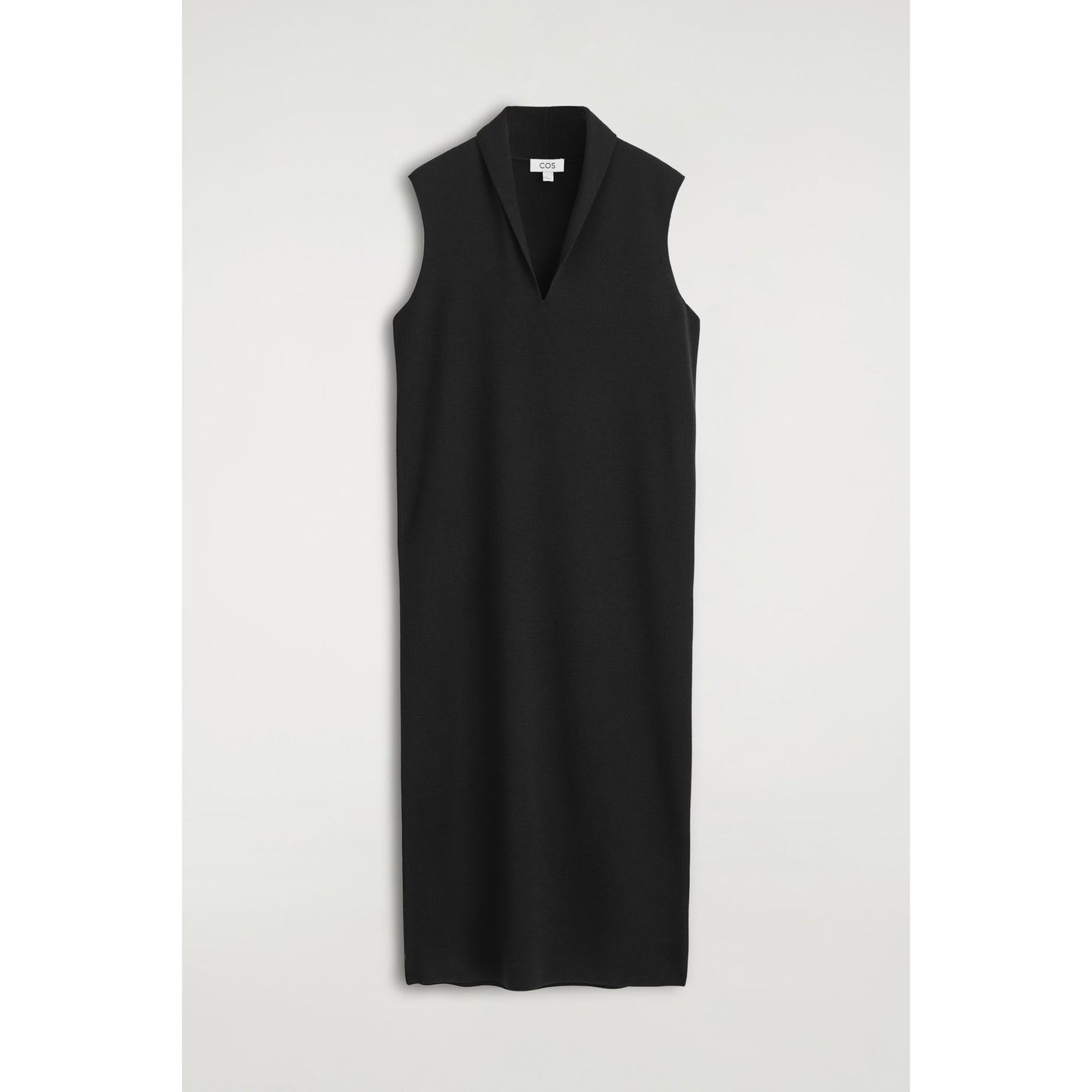 COS Sleeveless Wool Knit Dress in Black, size Medium