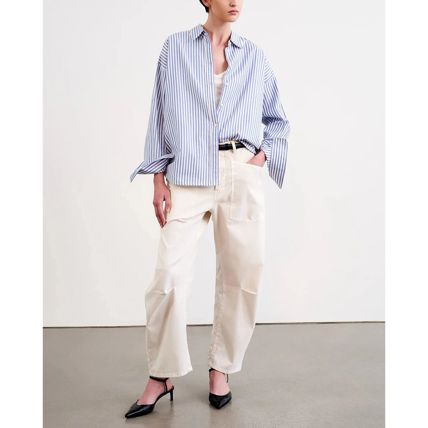 Nili Lotan "Shon" Pant in Eggshell, size 0 (fits like size 2/4)