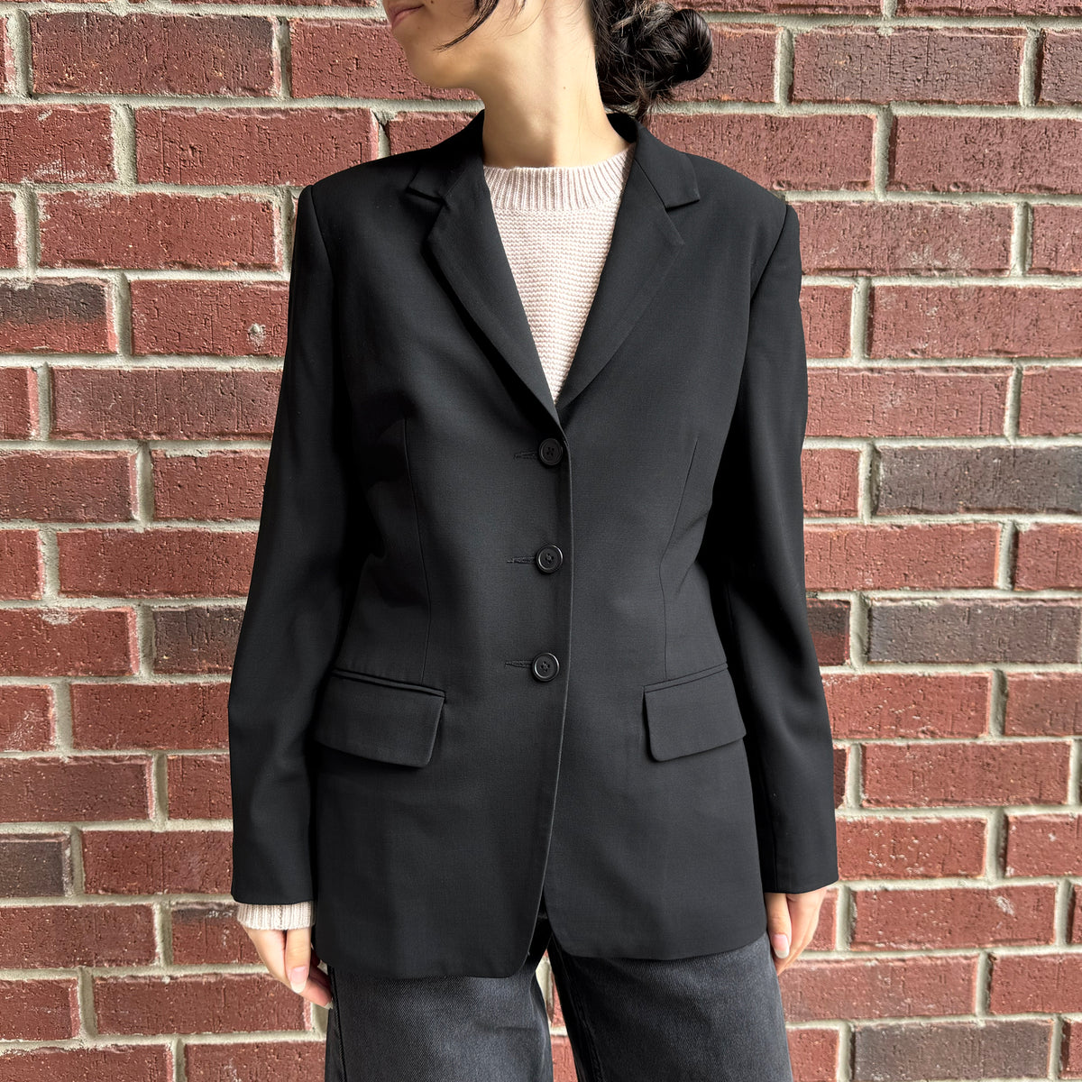 No Label (Custom Made) Blazer in Black, fits XS/S