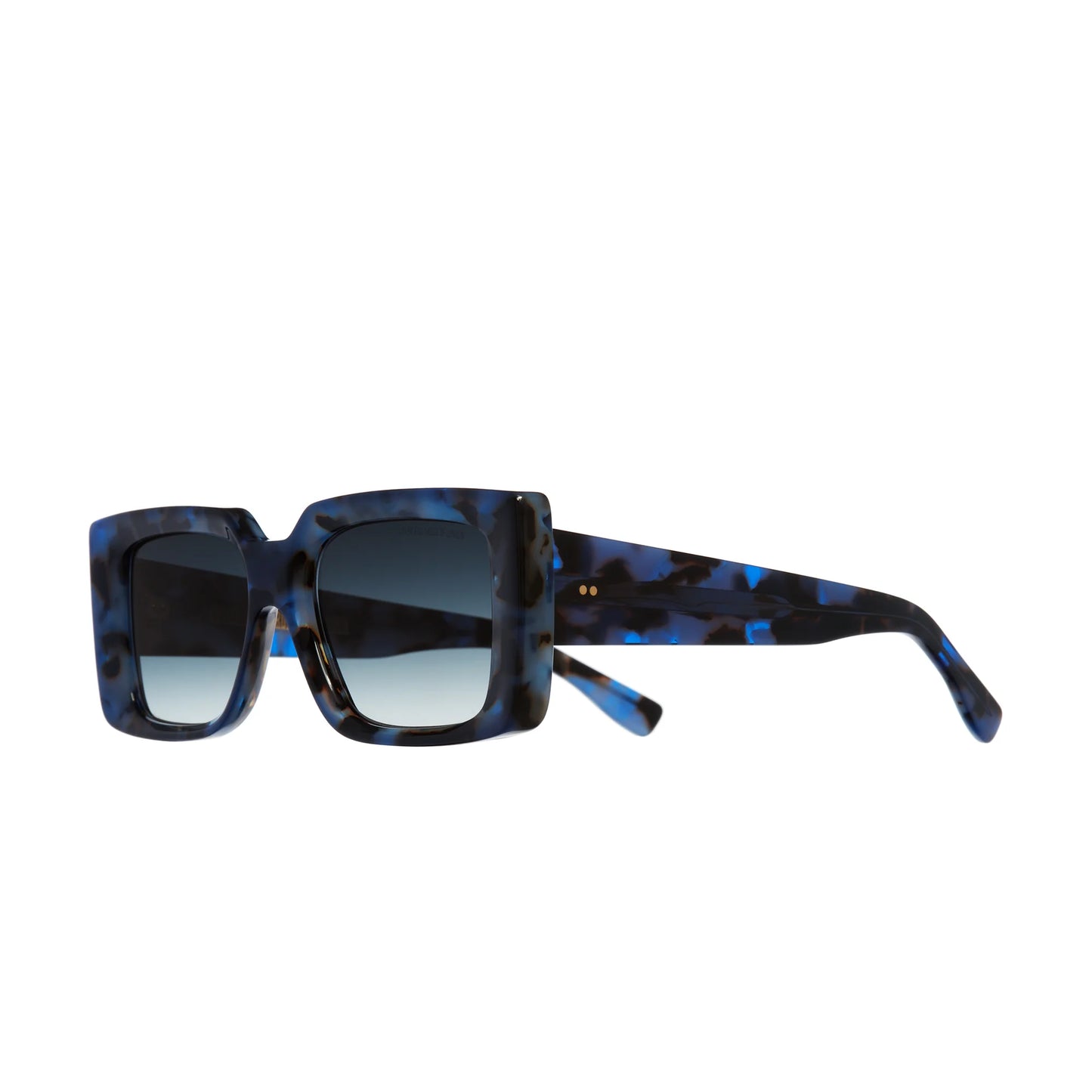 Cutler & Gross "1369" Rectangular Frame Sunglasses in Blue