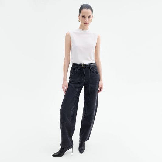 CO "High Waist Balloon Pant" in Black Denim, size 29