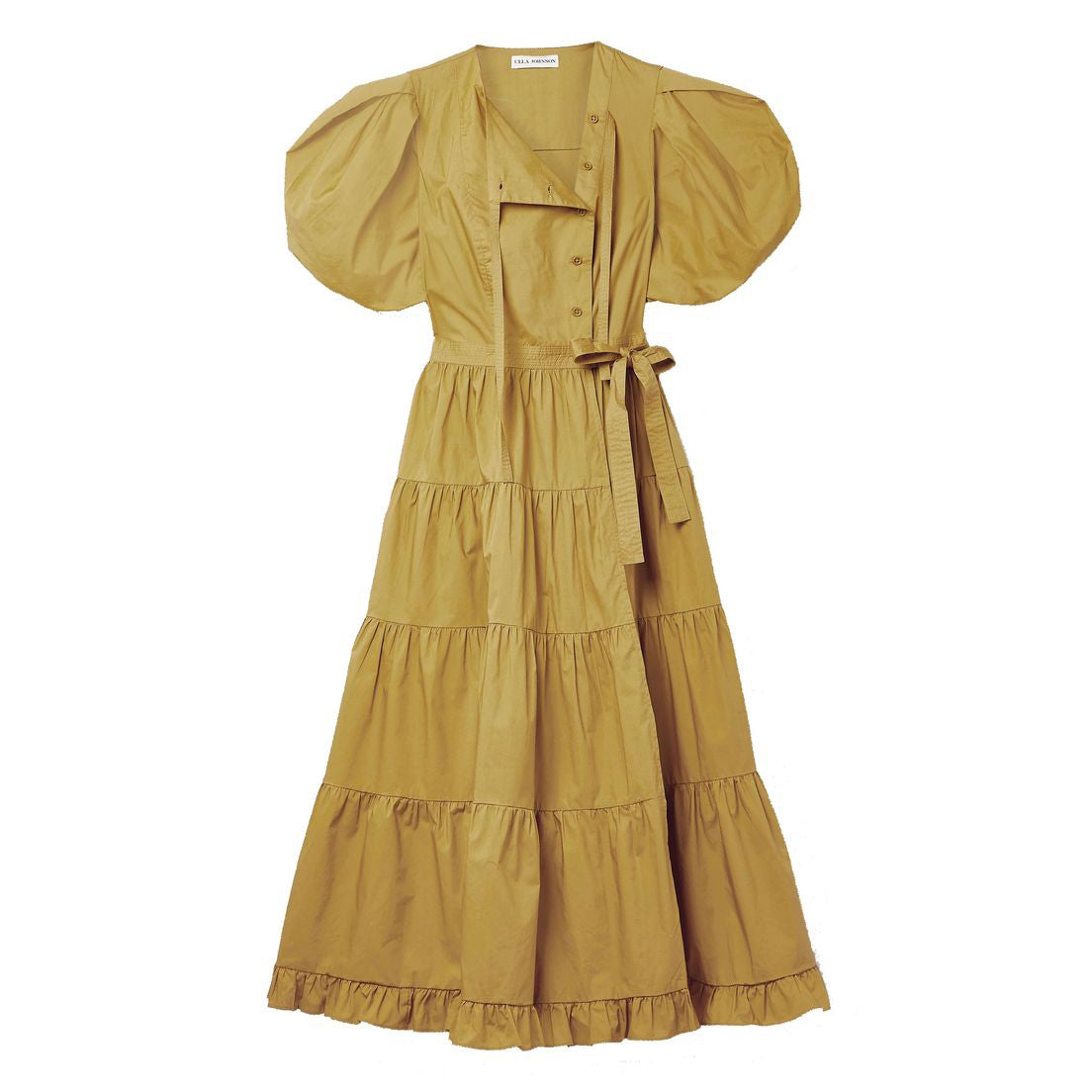 Ulla Johnson Cotton "Agathe" Midi Dress in Tobacco, Size 2