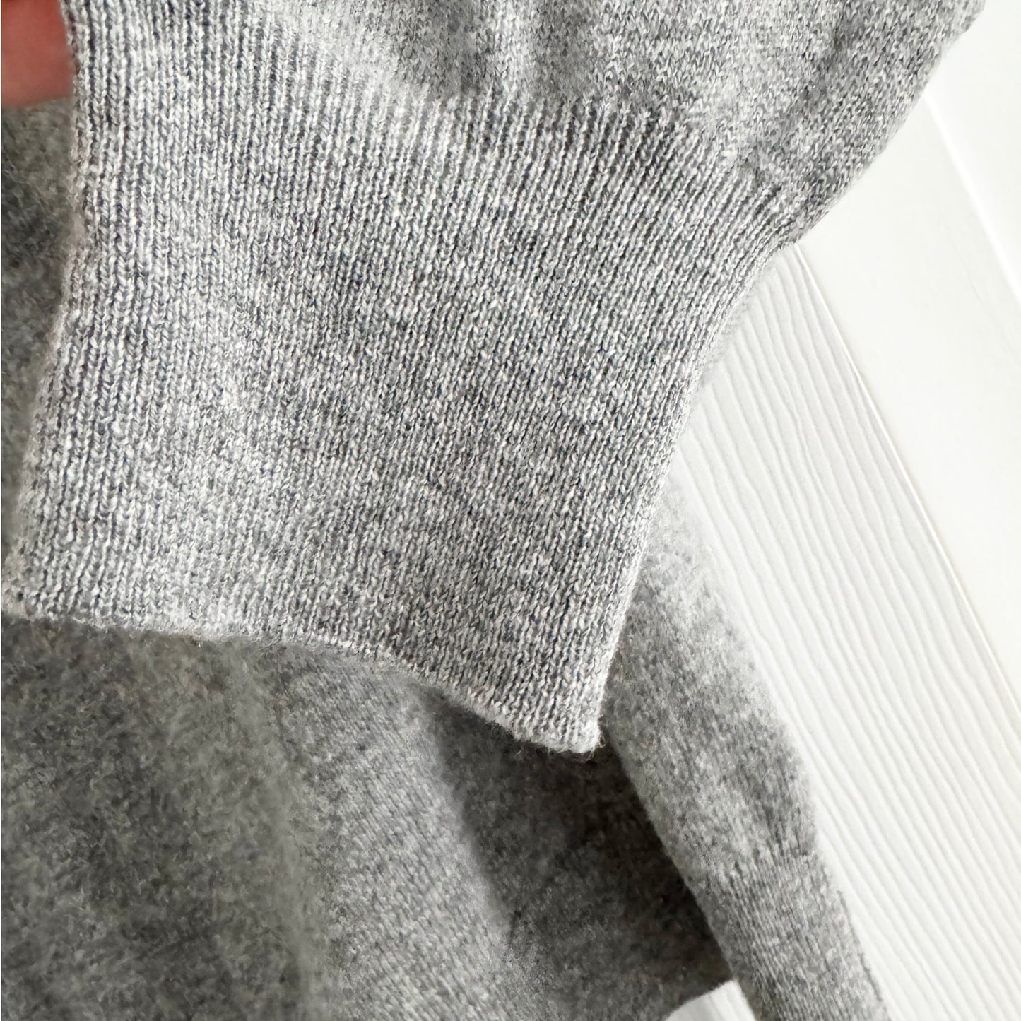 & Daughter "Enya" Cashmere/Cotton Cardigan in Grey, size Small