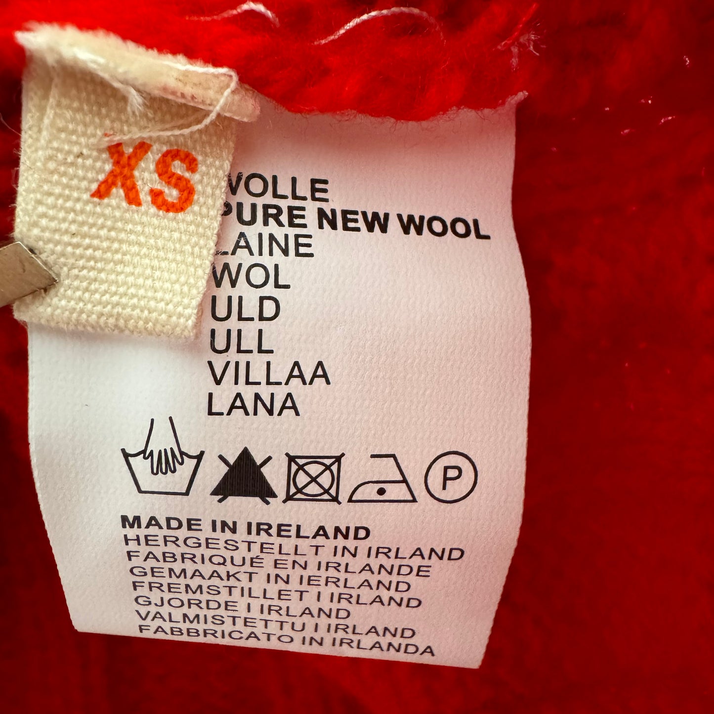 & Daughter "Carrow" Cable Crewneck Sweater in Red, size XS