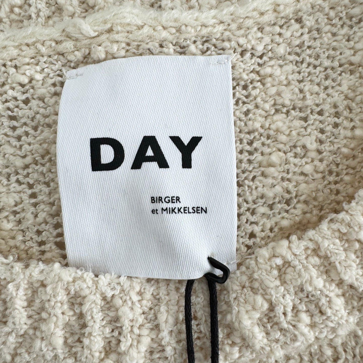 DAY Birger et Mikkelsen "Baptiste" Knit with Fringe in Ivory, size XS