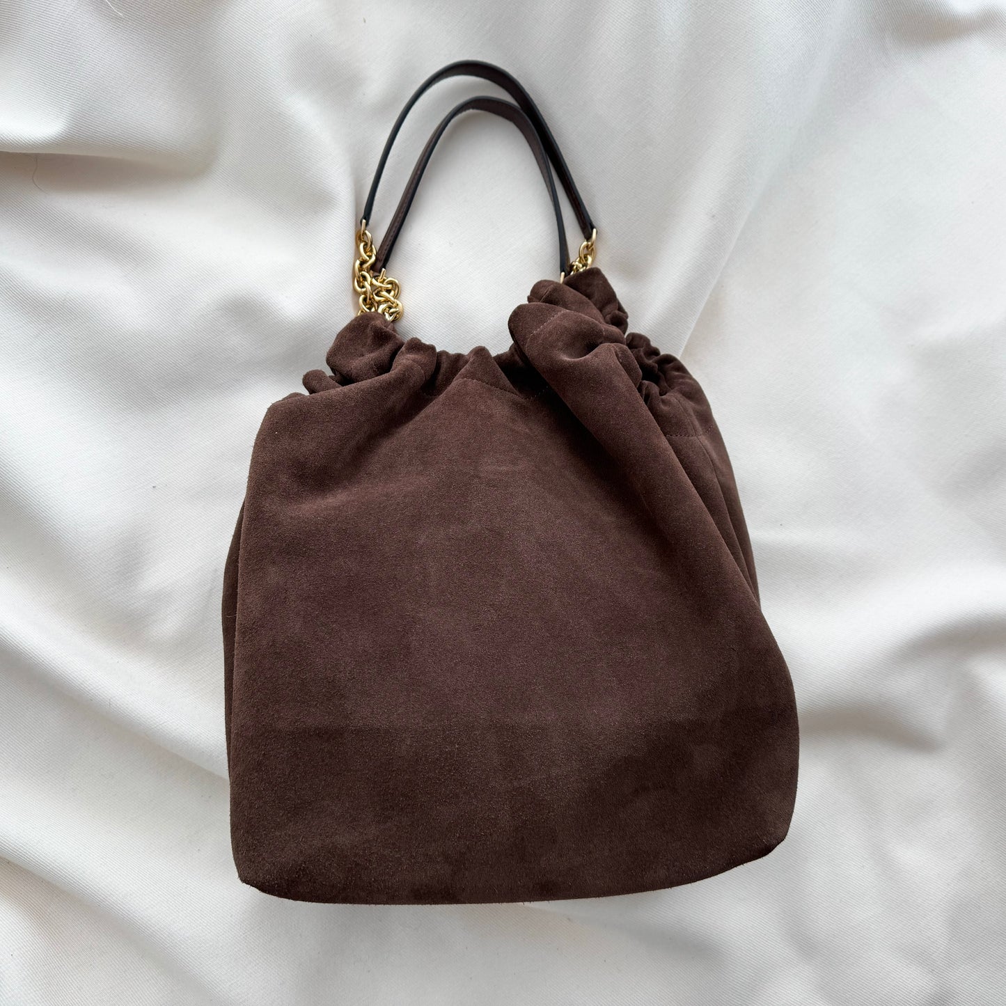 Demellier “Miami” Tote Bag in Brown Suede