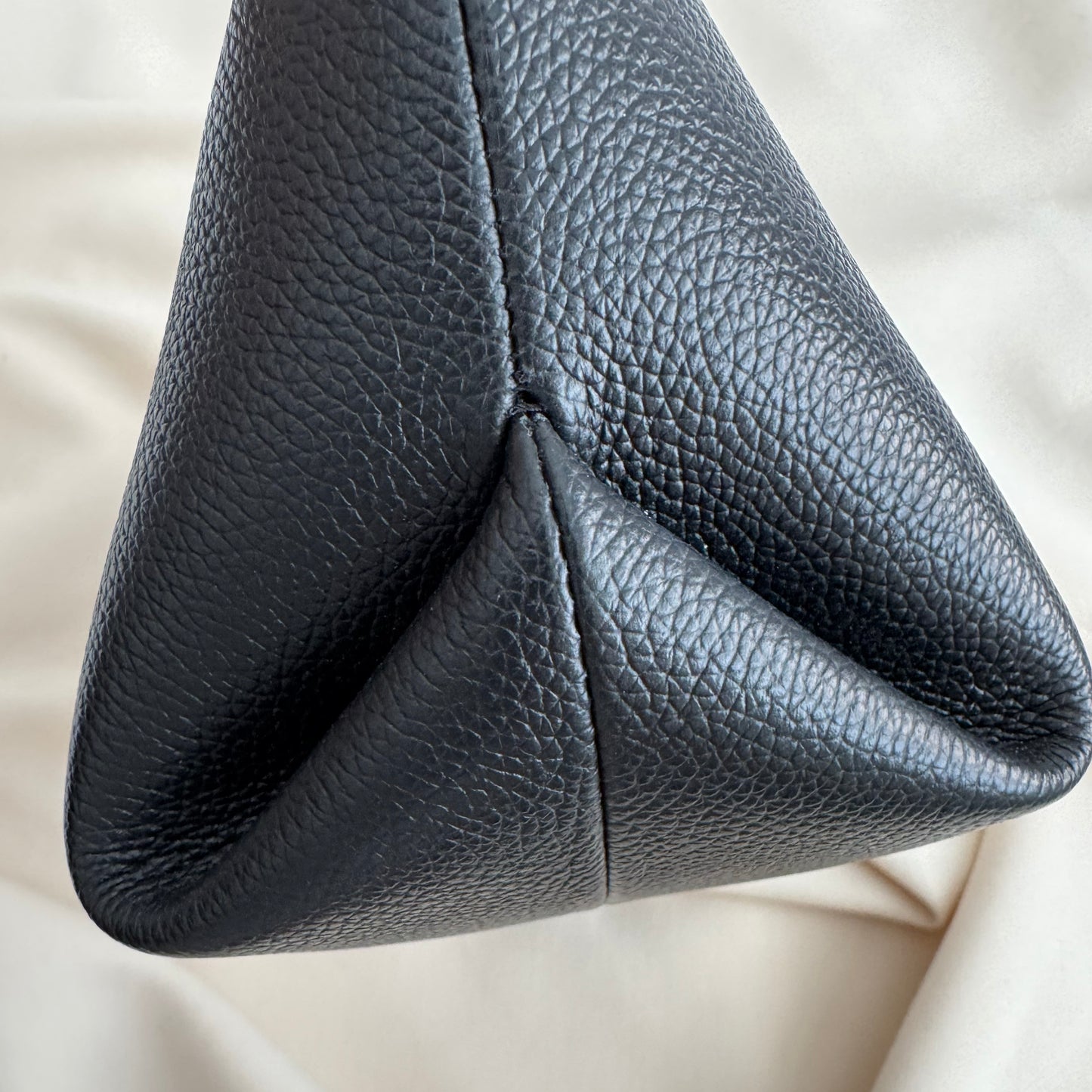 DeMellier "The New York" Shoulder Bag in Black Grained Leather