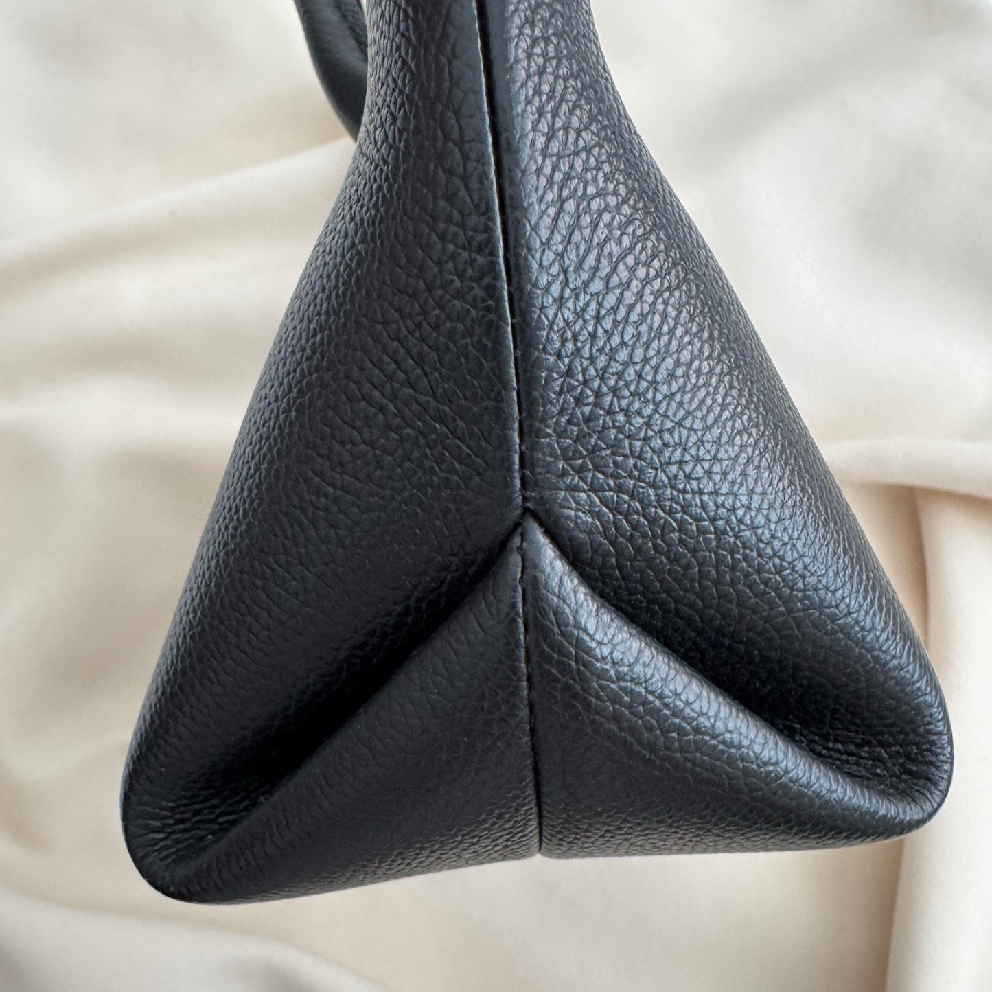 DeMellier "The New York" Shoulder Bag in Black Grained Leather