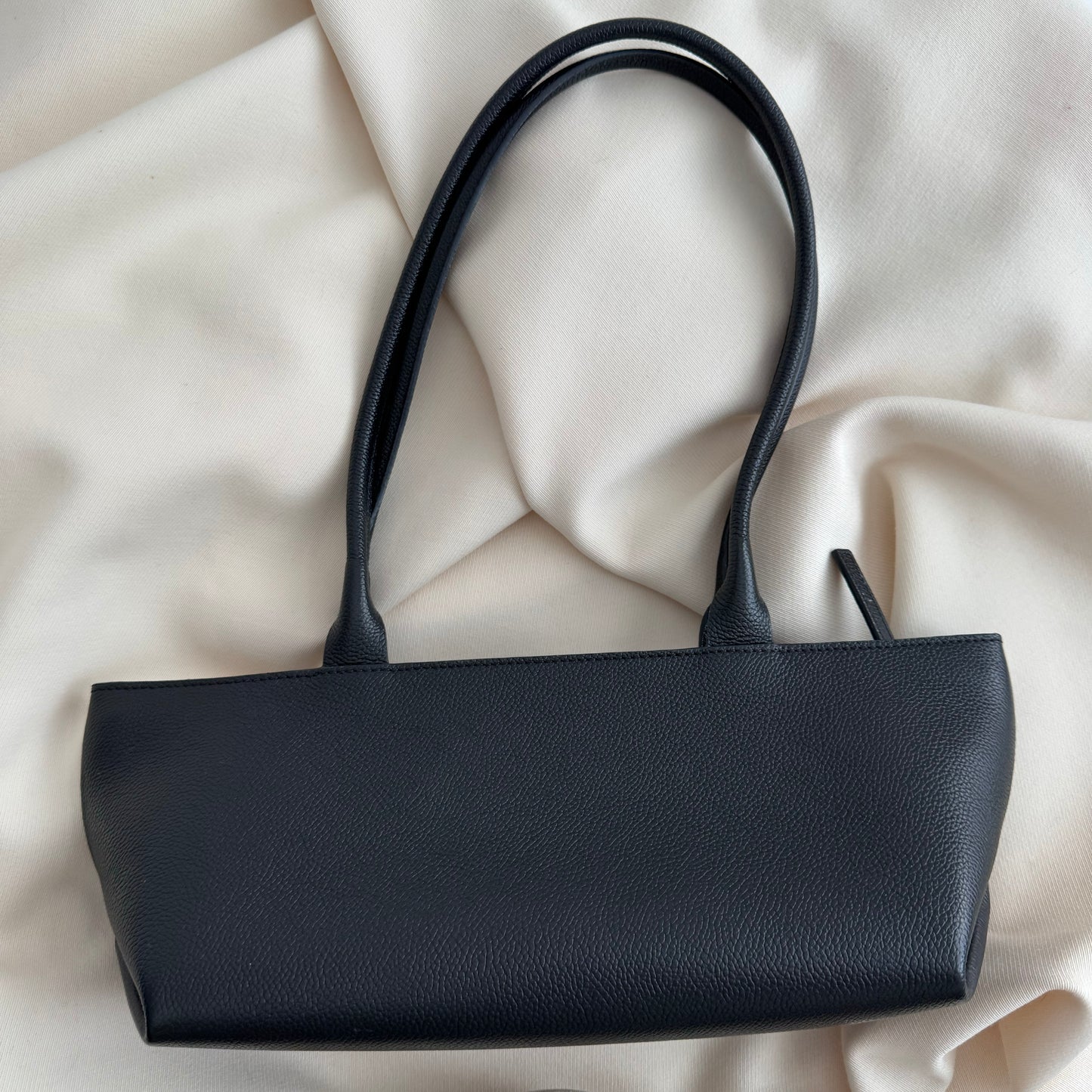 DeMellier "The New York" Shoulder Bag in Black Grained Leather