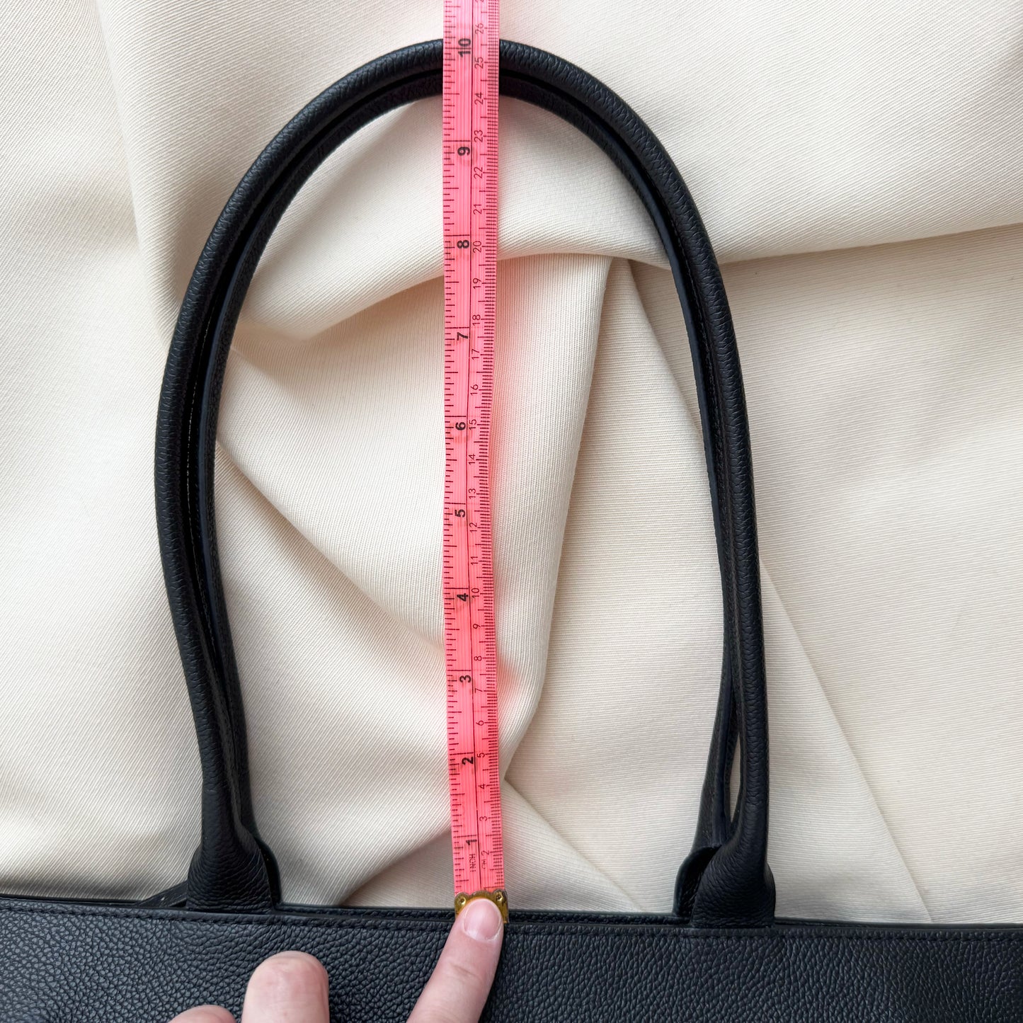 DeMellier "The New York" Shoulder Bag in Black Grained Leather