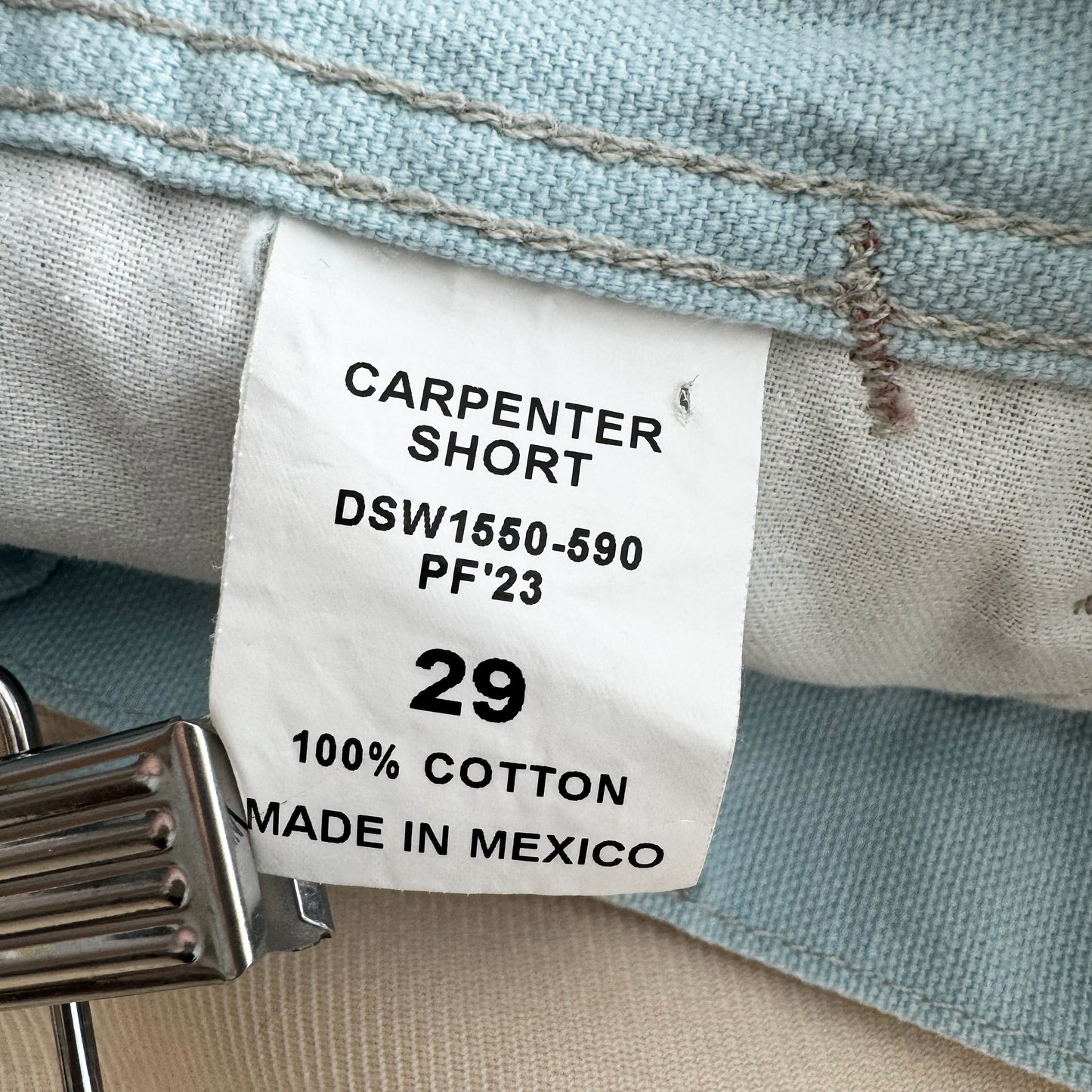 Denimist Carpenter Shorts in Blue, size 29