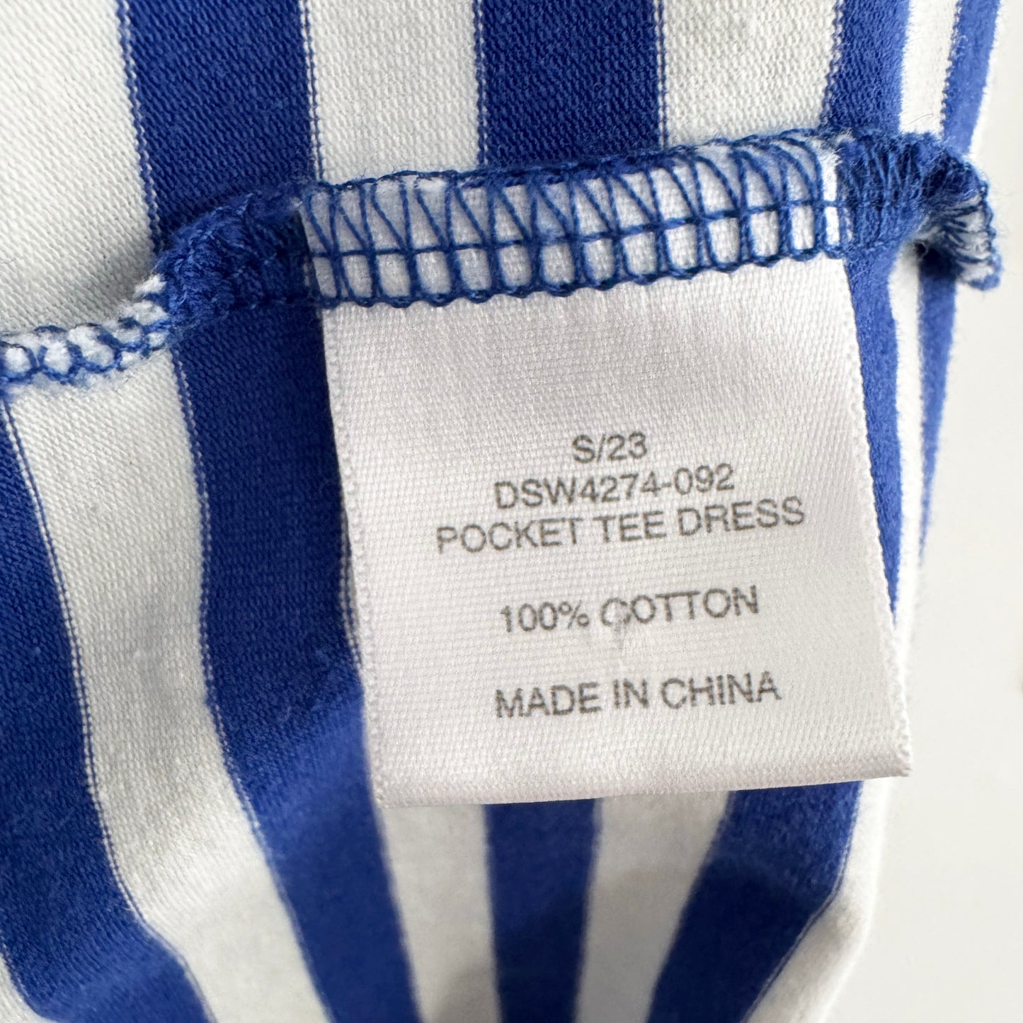 Denimist Striped Tee-Shirt Dress in Blue/White
