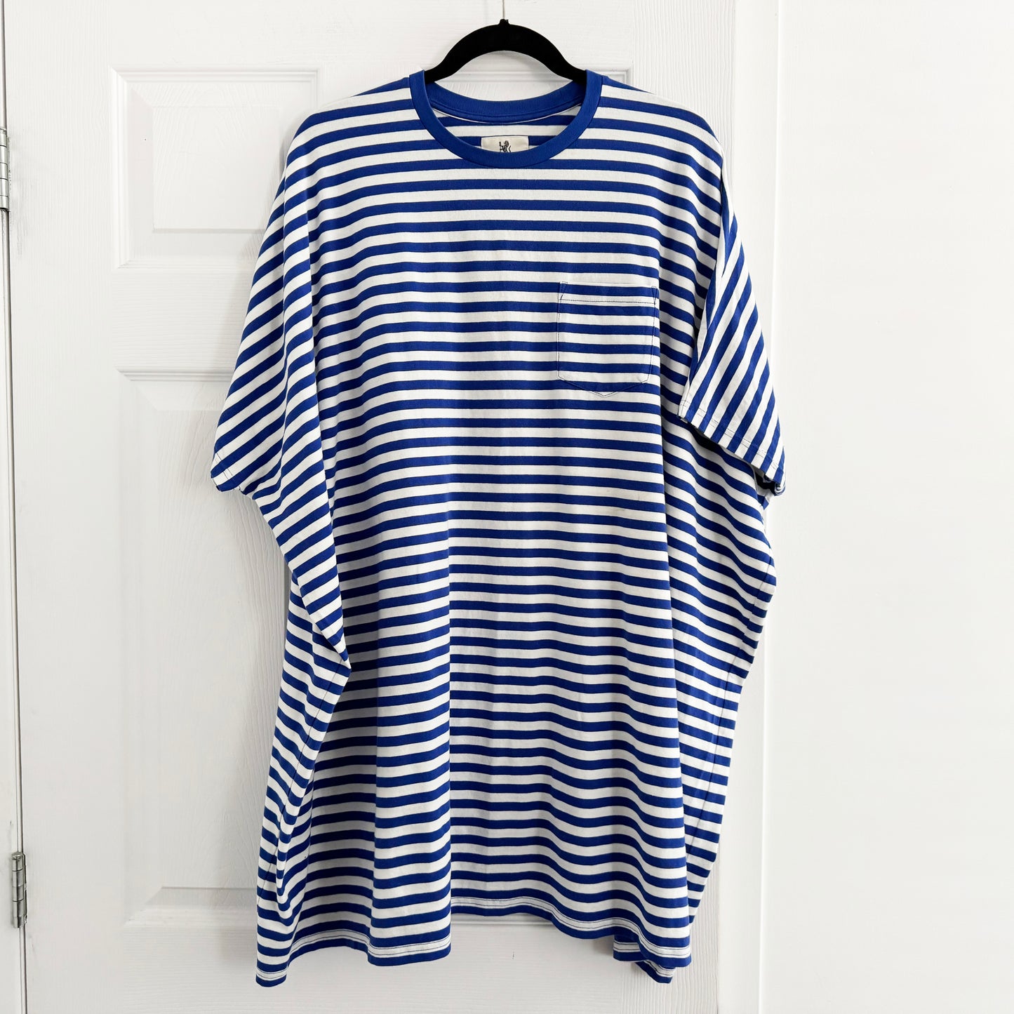 Denimist Striped Tee-Shirt Dress in Blue/White