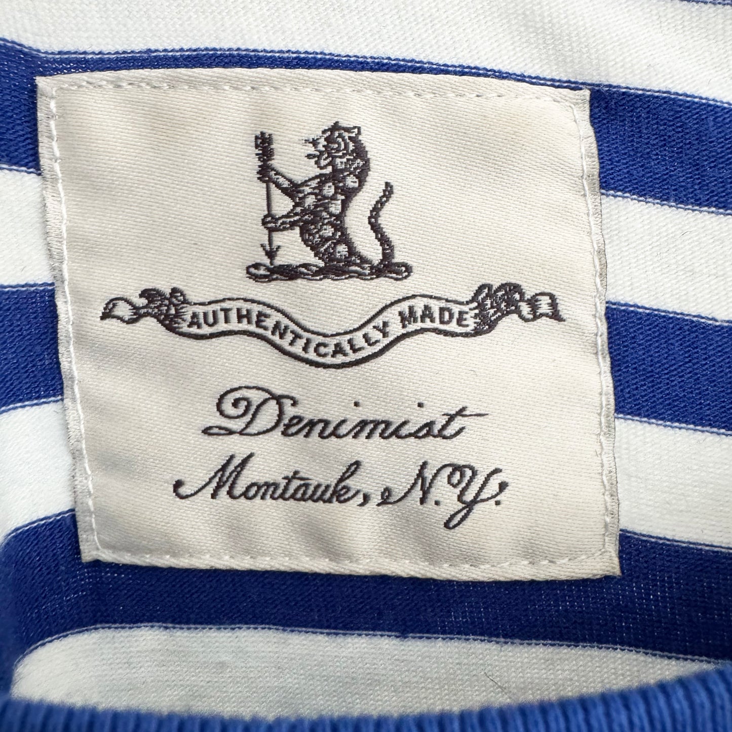 Denimist Striped Tee-Shirt Dress in Blue/White